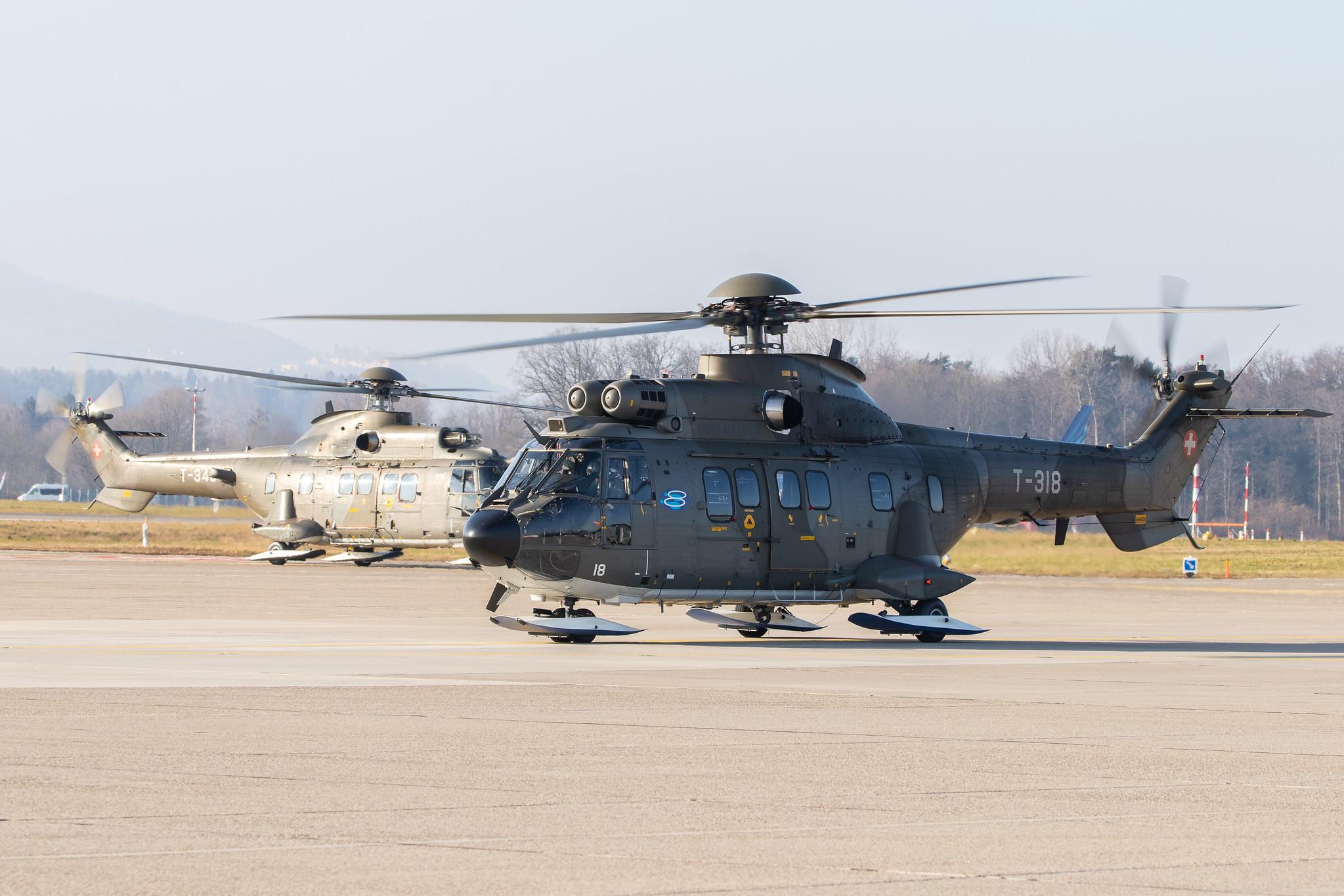 Flughafen Zürich: Swiss Air Force |  Eurocopter AS-532UL Cougar AS32 | T-318 | MSN 2340
