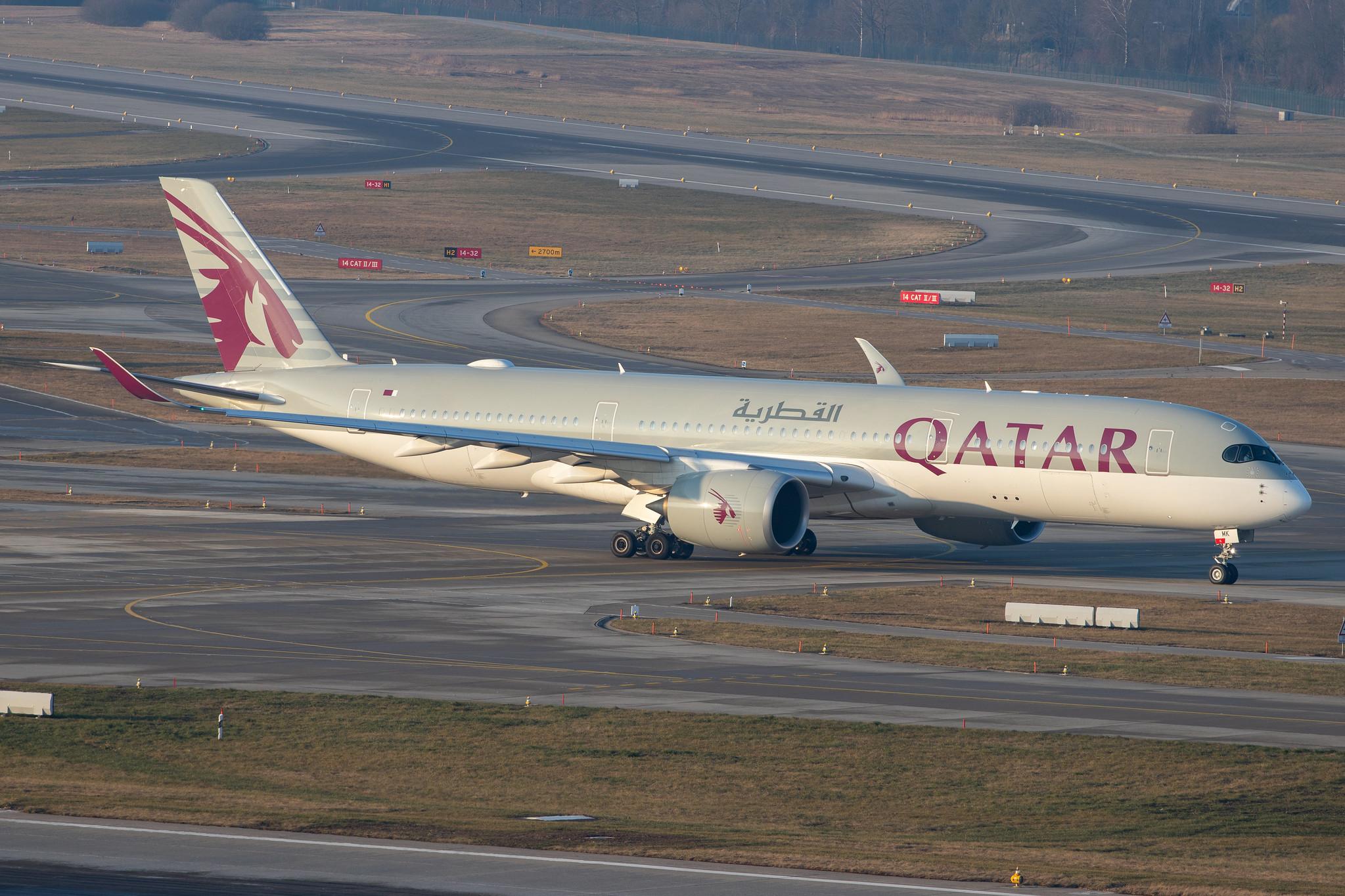 Flughafen Zürich: Qatar Airways (QR / QTR) |  Airbus A350-941 A359 | A7-AMK | MSN 249