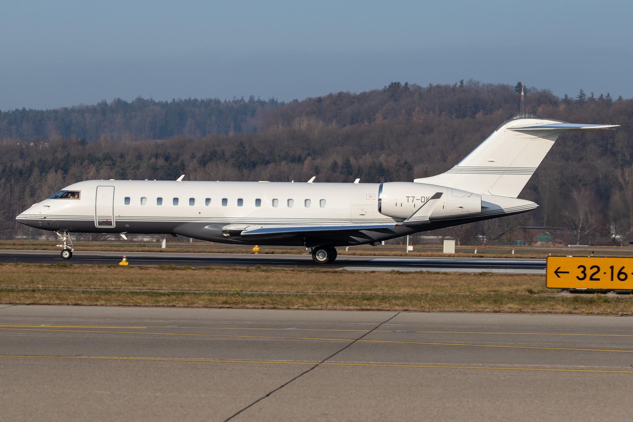 Flughafen Zürich: Private owner |  Bombardier Global 6000 GLEX | T7-OKY | MSN 9576