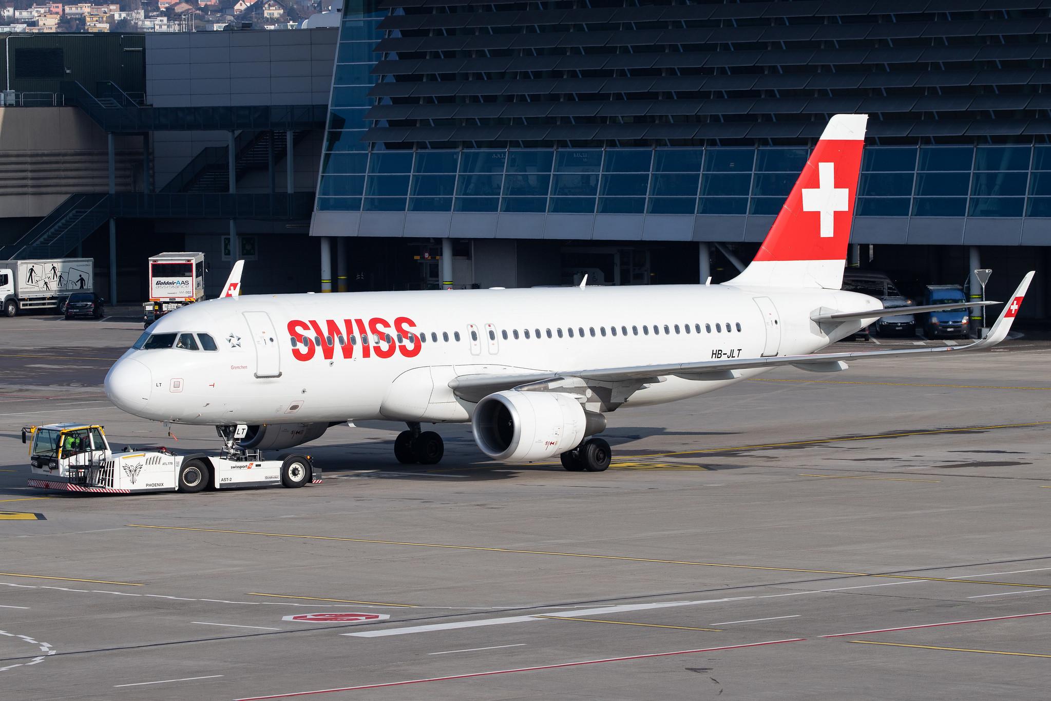 Flughafen Zürich: Swiss (LX / SWR) |  Airbus A320-214 A320 | HB-JLT | MSN 5518