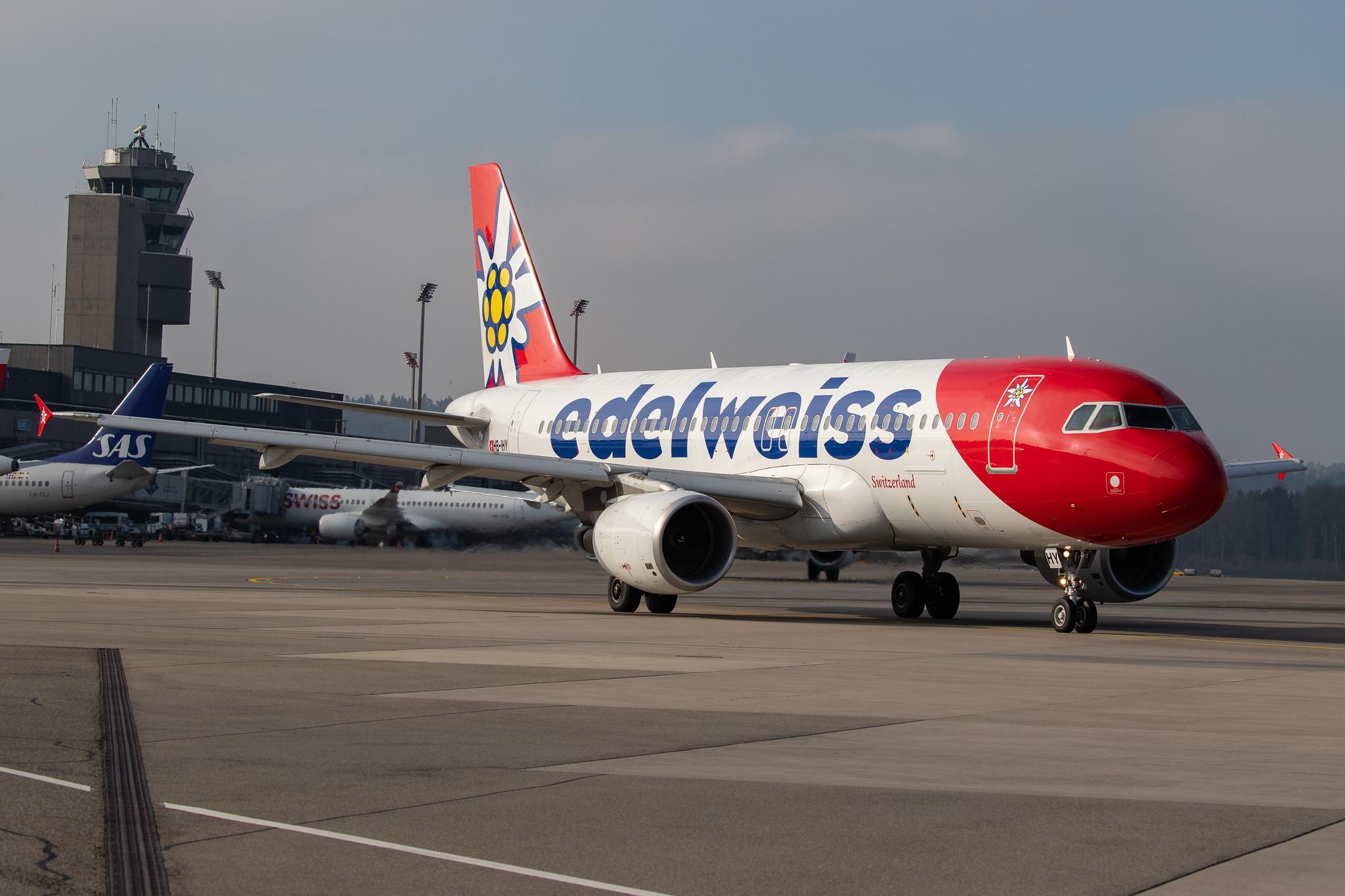 Flughafen Zürich: Edelweiss Air (WK / EDW) |  Airbus A320-214 A320 | HB-IHY | MSN 0947
