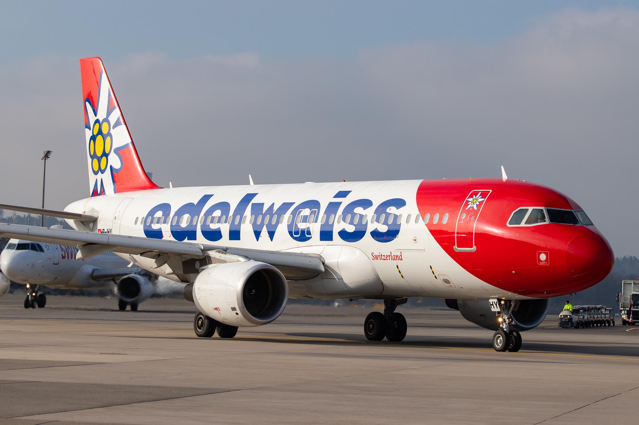 Flughafen Zürich: Edelweiss Air (WK / EDW) |  Airbus A320-214 A320 | HB-IHY | MSN 0947