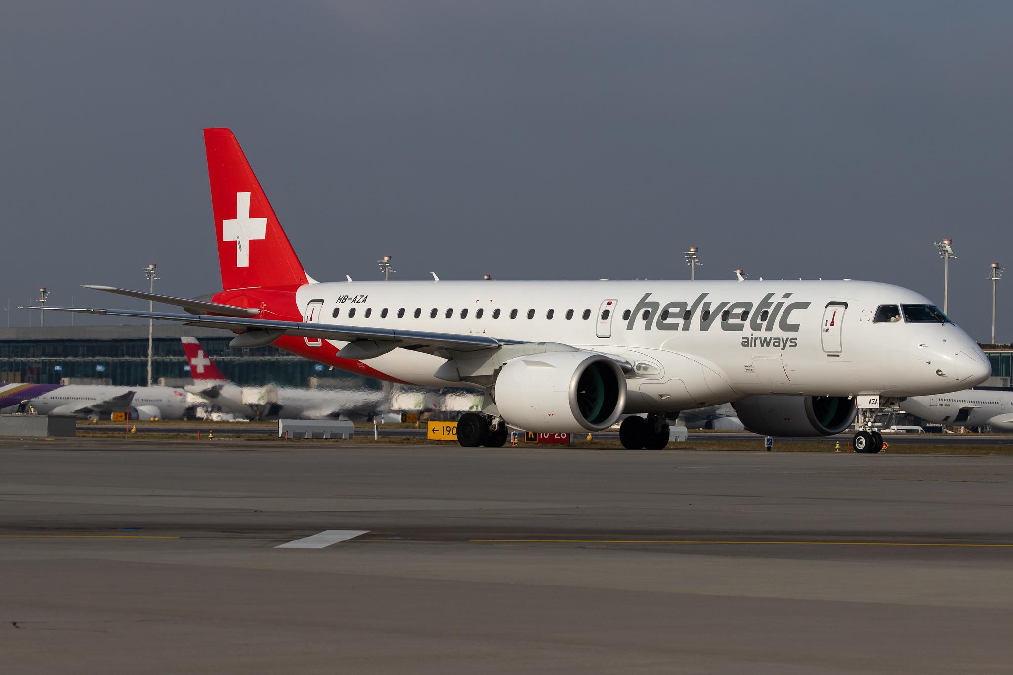 Flughafen Zürich: Helvetic Airways (2L / OAW) |  Embraer E190-E2 E290 | HB-AZA | MSN 19020022