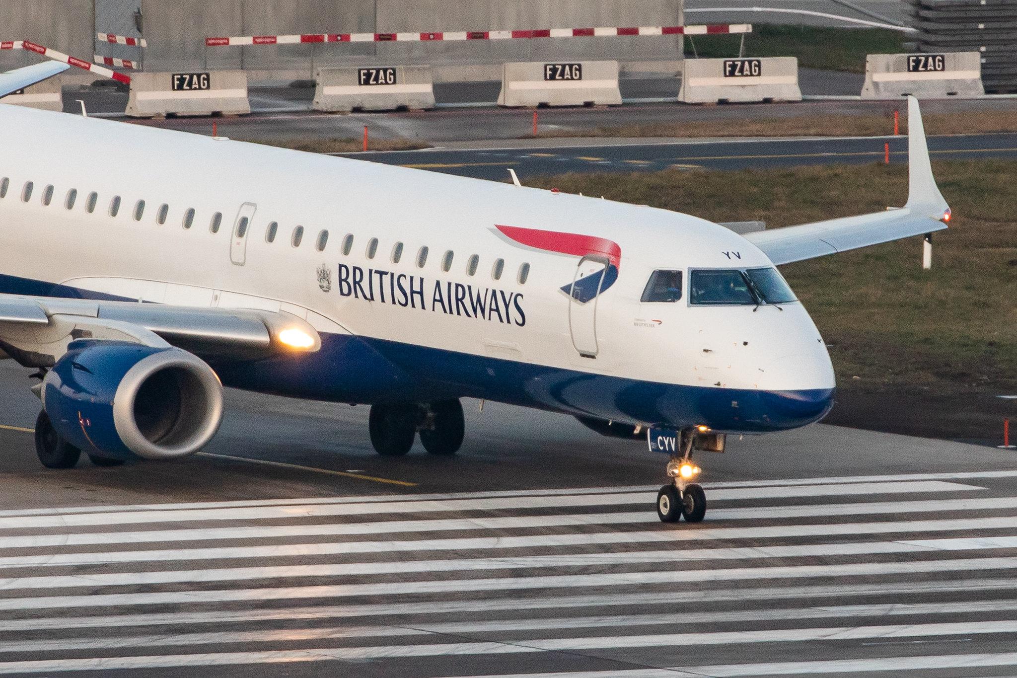 Flughafen Zürich: British Airways (BA / BAW) | Operator: BA CityFlyer |  Embraer E190SR E190 | G-LCYV | MSN 19000255