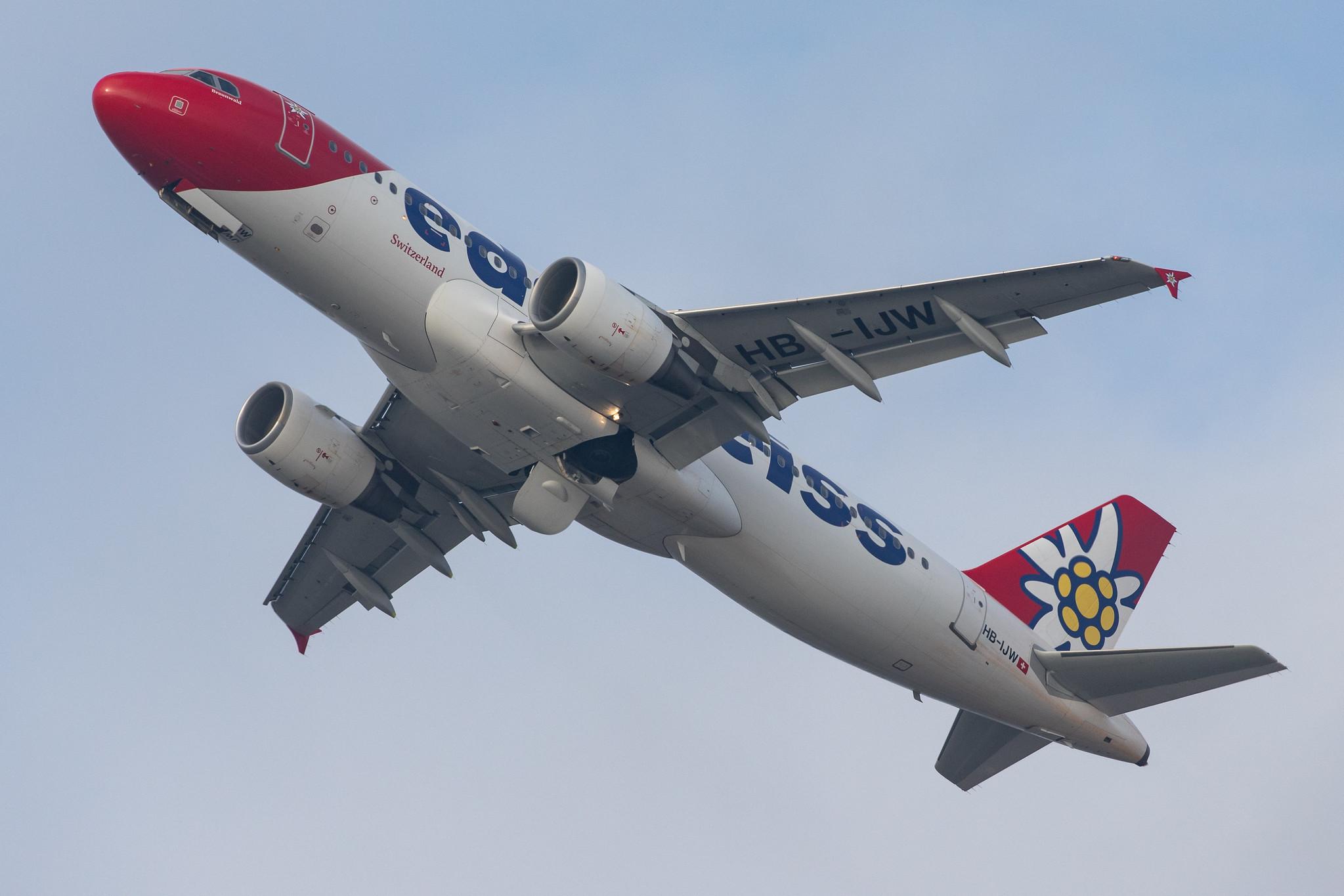 Flughafen Zürich: Edelweiss Air (WK / EDW) |  Airbus A320-214 A320 | HB-IJW | MSN 2134