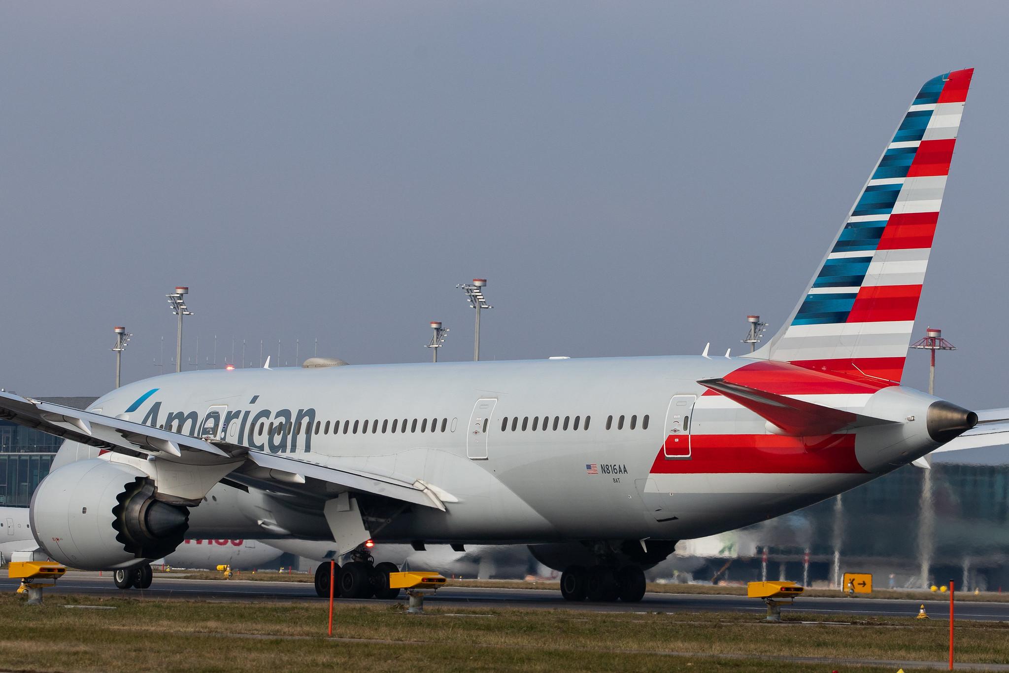 Flughafen Zürich: American Airlines (AA / AAL) |  Boeing 787-8 Dreamliner B788 | N816AA | MSN 40634