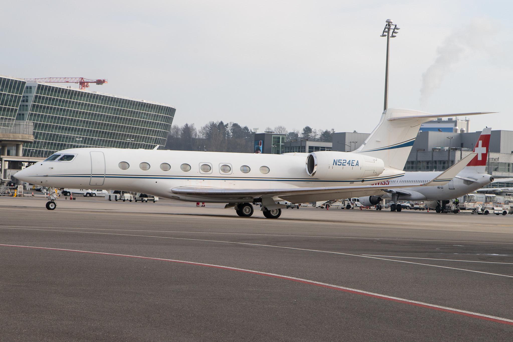 Flughafen Zürich: Private owner |  Gulfstream G650 GLF6 | N524EA | MSN 6012