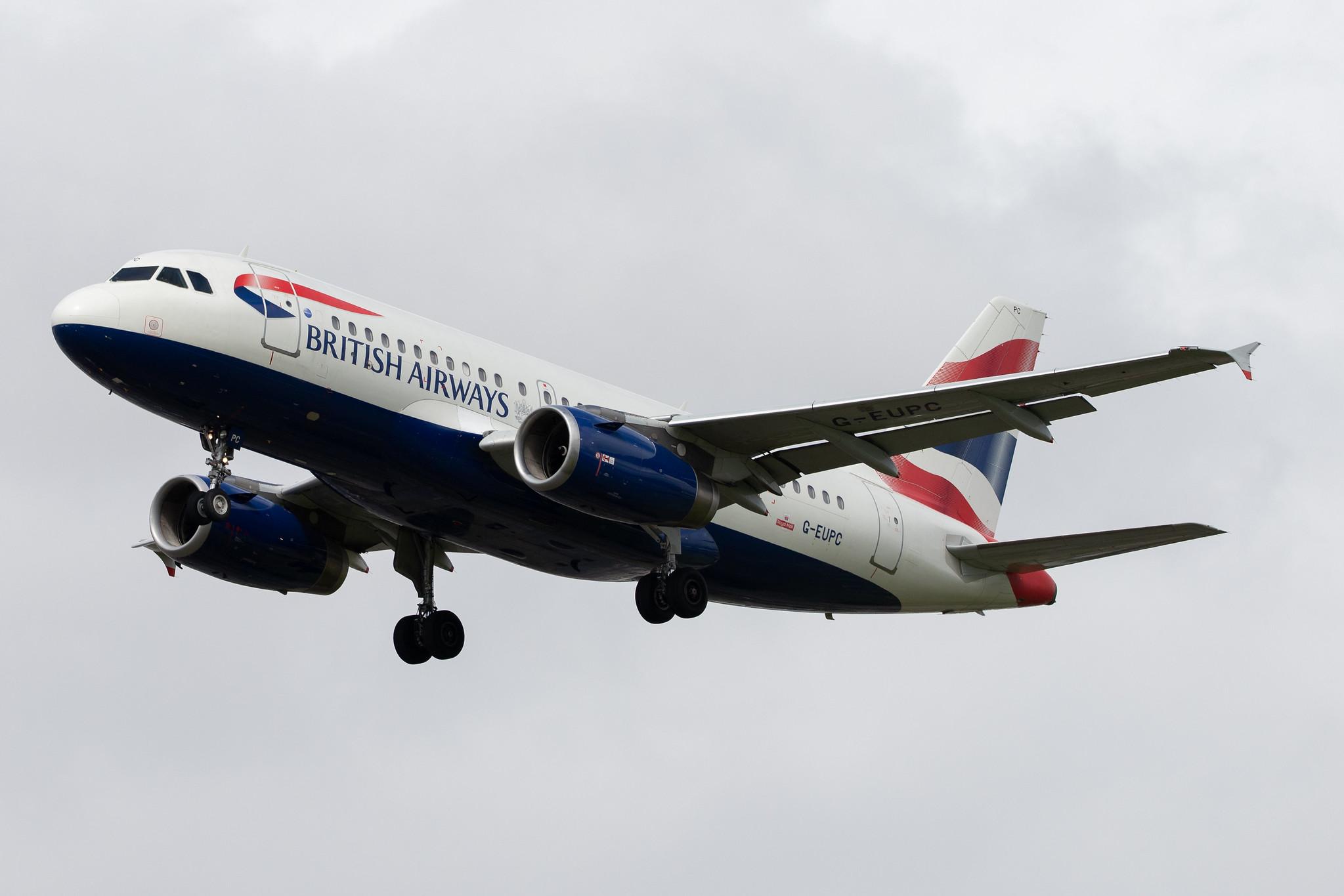 London Heathrow Airport: British Airways (BA / BAW) |  Airbus A319-131 A319 | G-EUPC | MSN 1118