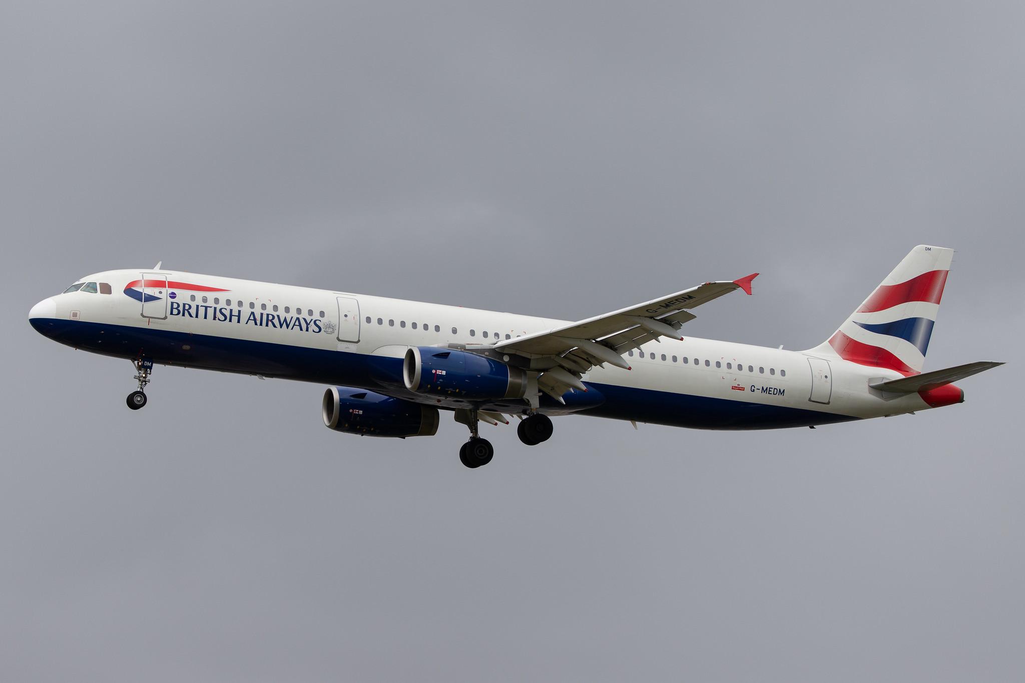 London Heathrow Airport: British Airways (BA / BAW) |  Airbus A321-231 A321 | G-MEDM | MSN 2799