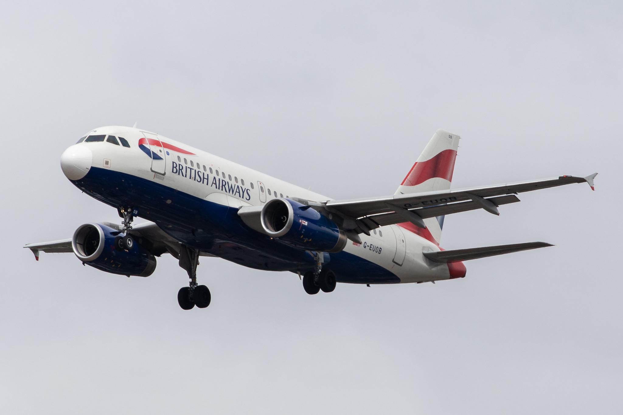London Heathrow Airport: British Airways (BA / BAW) |  Airbus A319-131 A319 | G-EUOB | MSN 1529