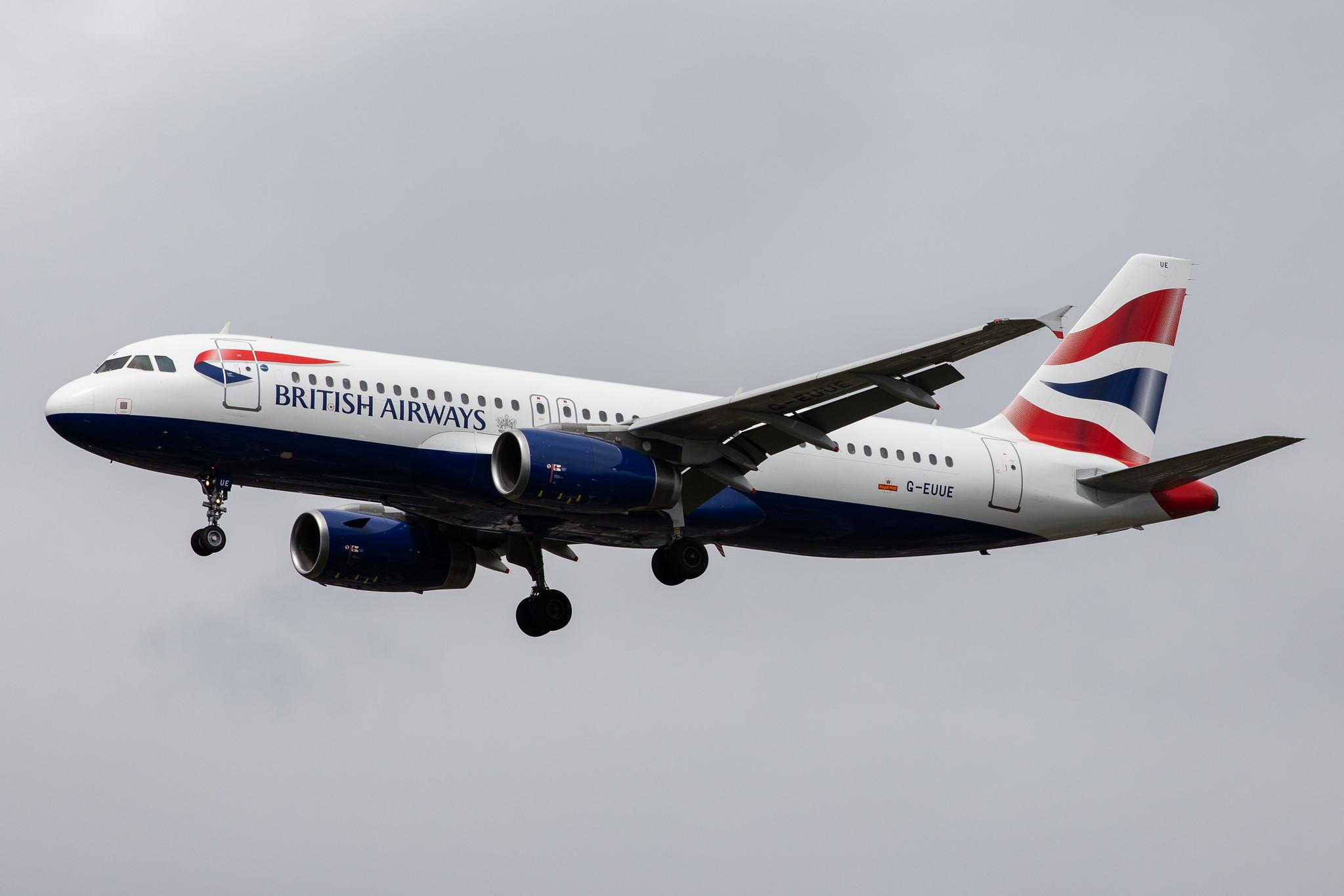 London Heathrow Airport: British Airways (BA / BAW) |  Airbus A320-232 A320 | G-EUUE | MSN 1782