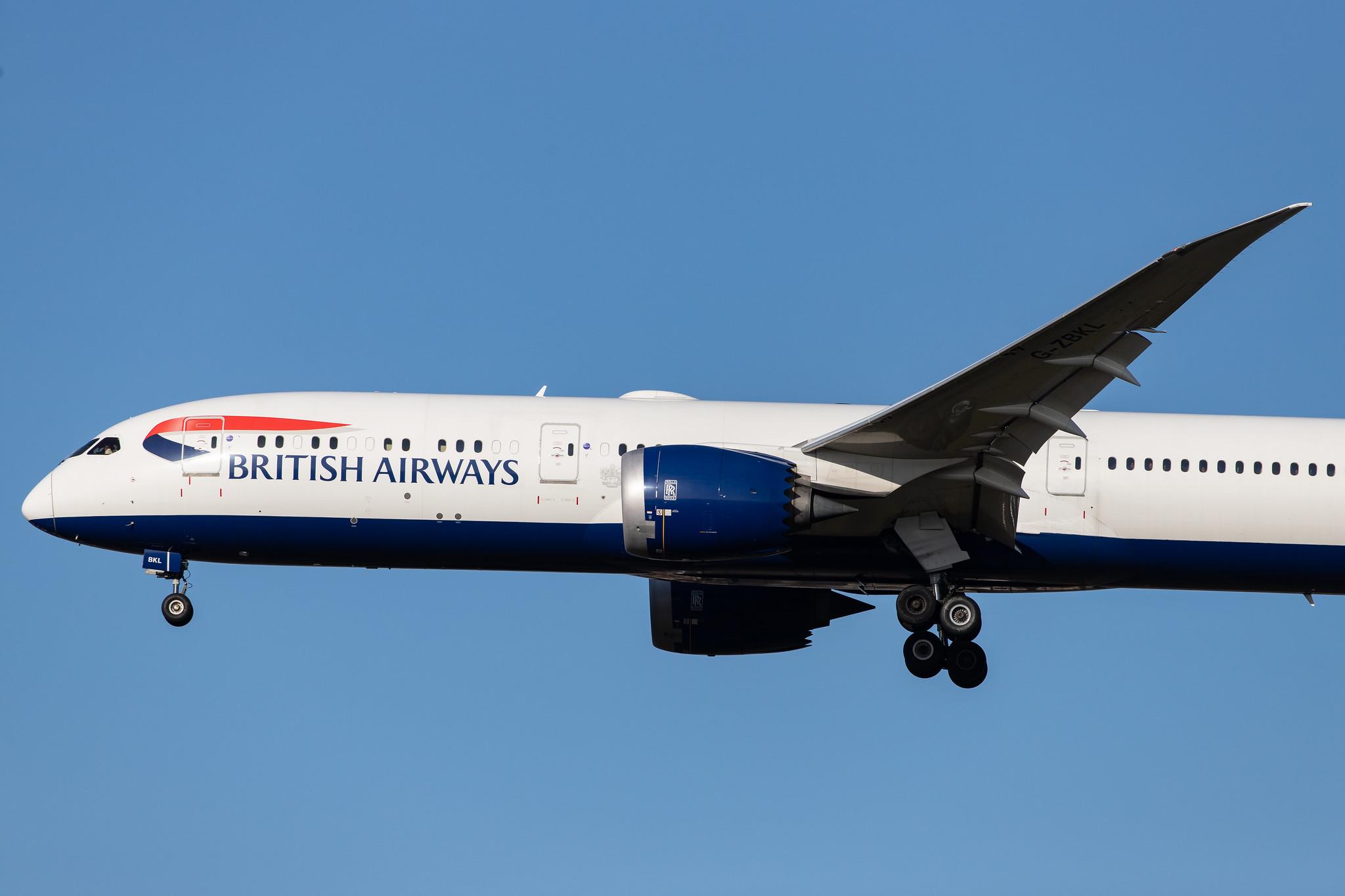 London Heathrow Airport: British Airways (BA / BAW) |  Boeing 787-9 Dreamliner B789 | G-ZBKL | MSN 38628