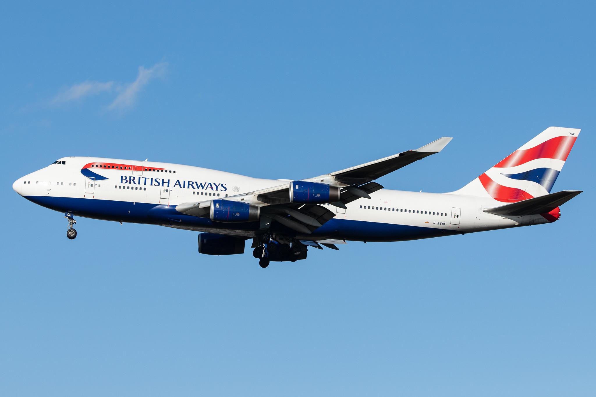 London Heathrow Airport: British Airways (BA / BAW) |  Boeing 747-436 B744 | G-BYGE | MSN 28858