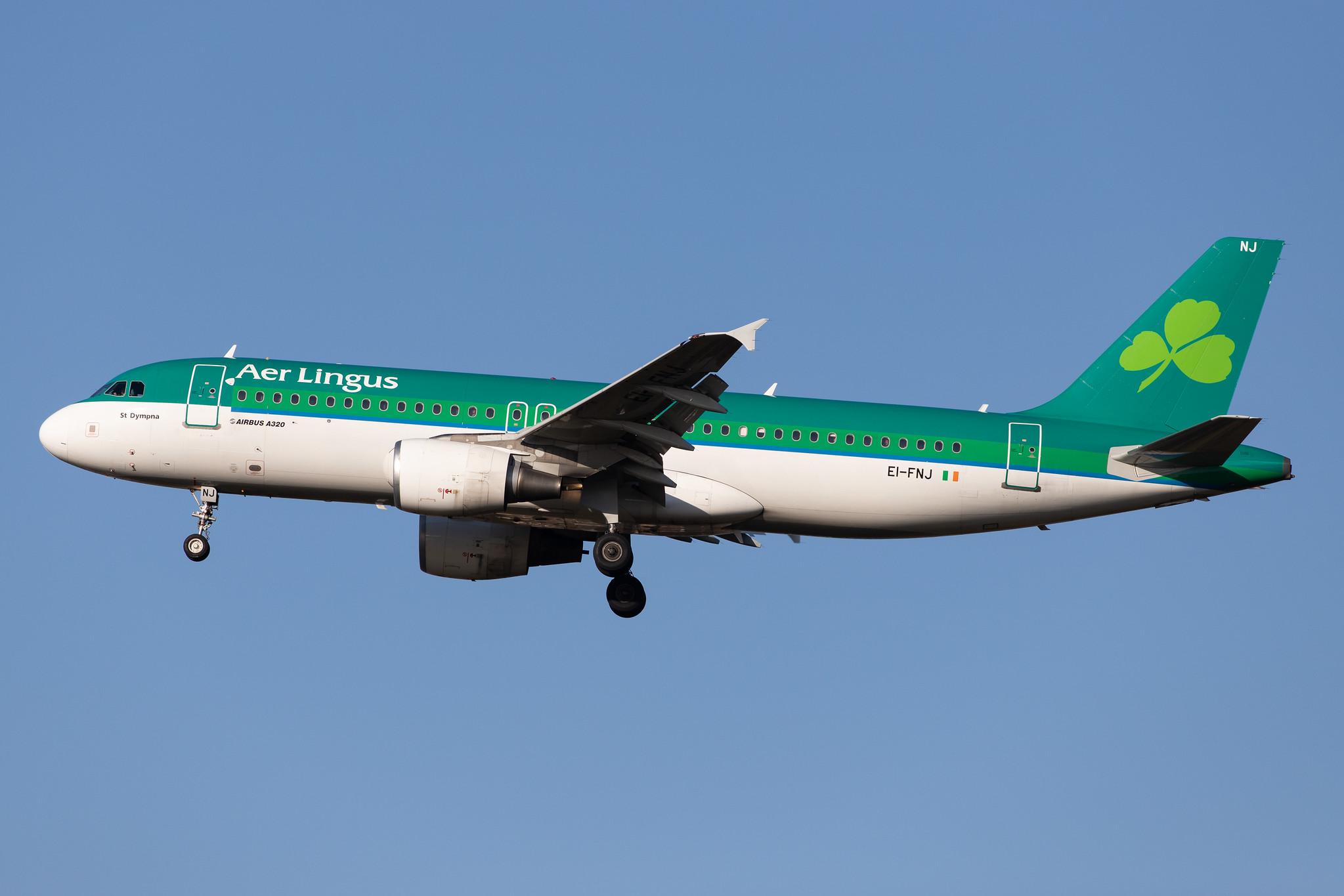 London Heathrow Airport: Aer Lingus (EI / EIN) |  Airbus A320-216 A320 | EI-FNJ | MSN 3174