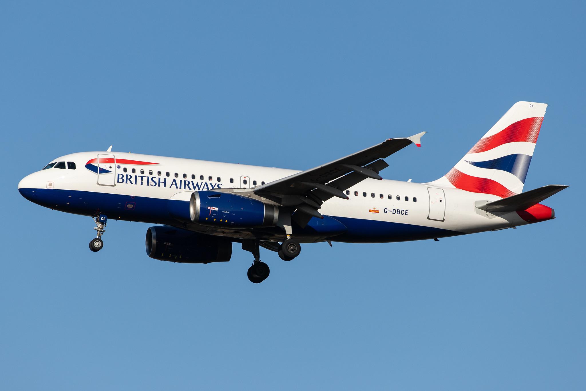London Heathrow Airport: British Airways (BA / BAW) |  Airbus A319-131 A319 | G-DBCE | MSN 2429