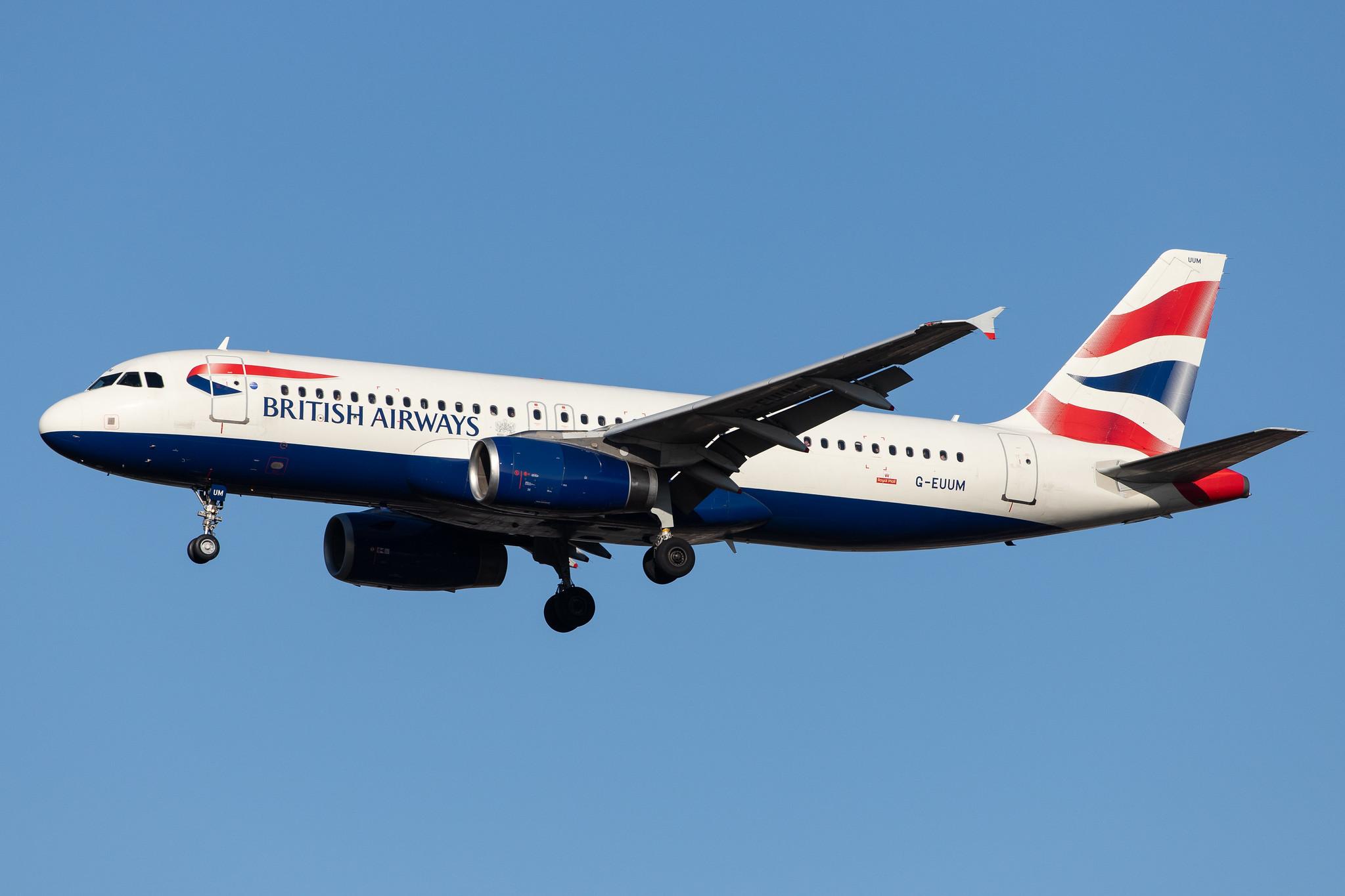 London Heathrow Airport: British Airways (BA / BAW) |  Airbus A320-232 A320 | G-EUUM | MSN 1907
