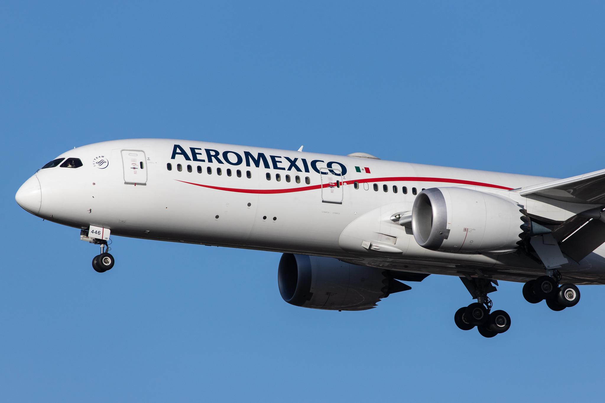 London Heathrow Airport: Aeromexico (AM / AMX) |  Boeing 787-9 Dreamliner B789 | N446AM | MSN 39292