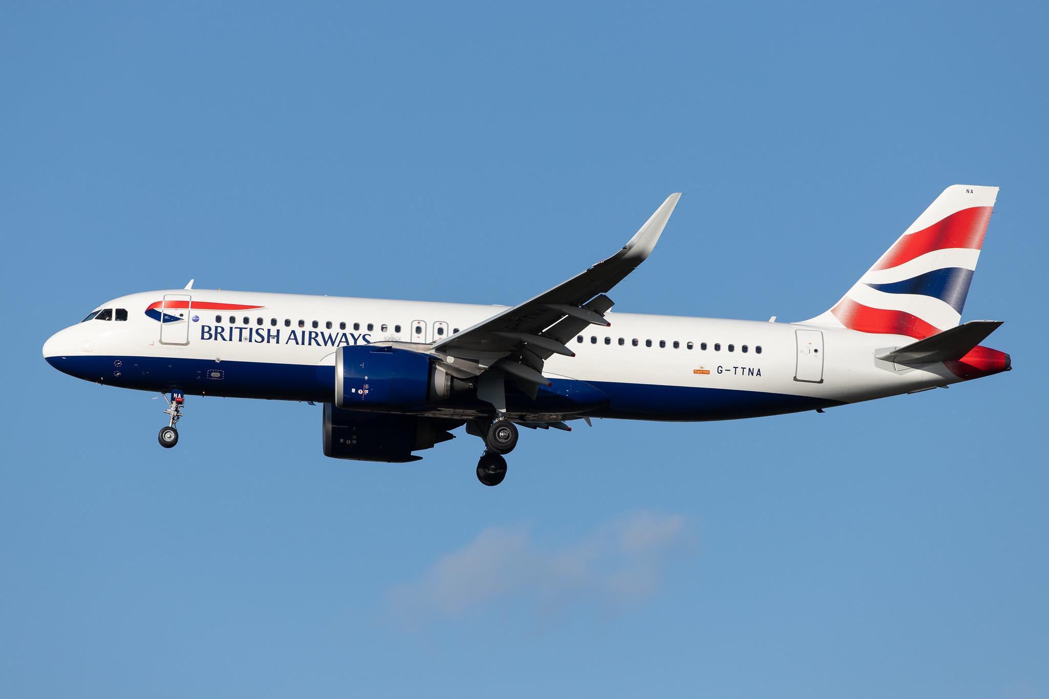 London Heathrow Airport: British Airways (BA / BAW) |  Airbus A320-251N A20N | G-TTNA | MSN 8108