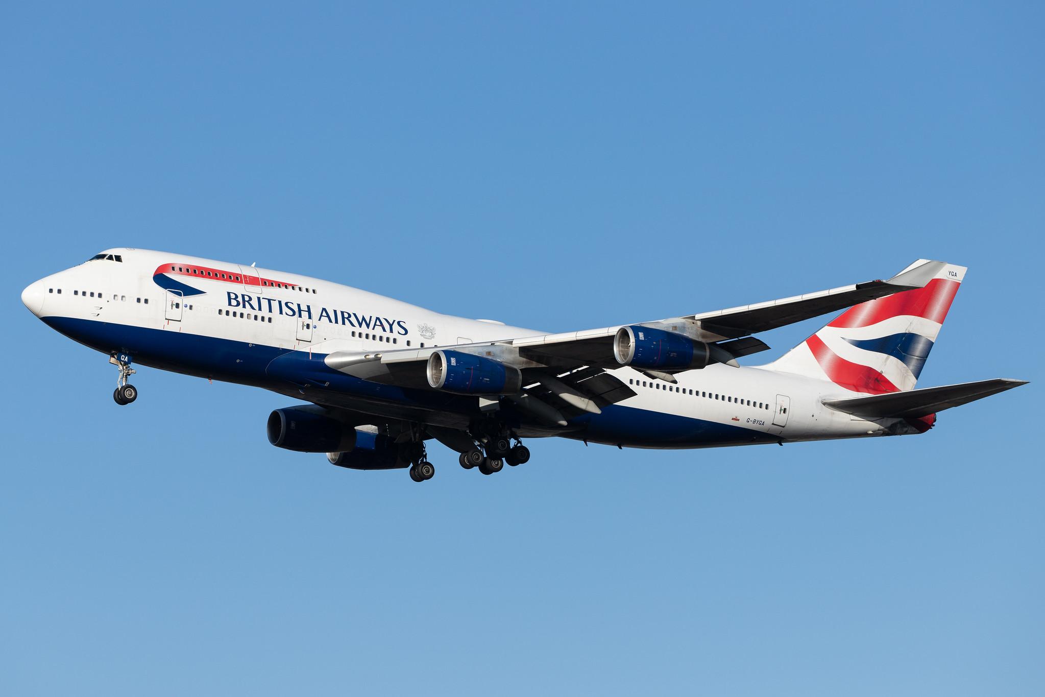 London Heathrow Airport: British Airways (BA / BAW) |  Boeing 747-436 B744 | G-BYGA | MSN 28855