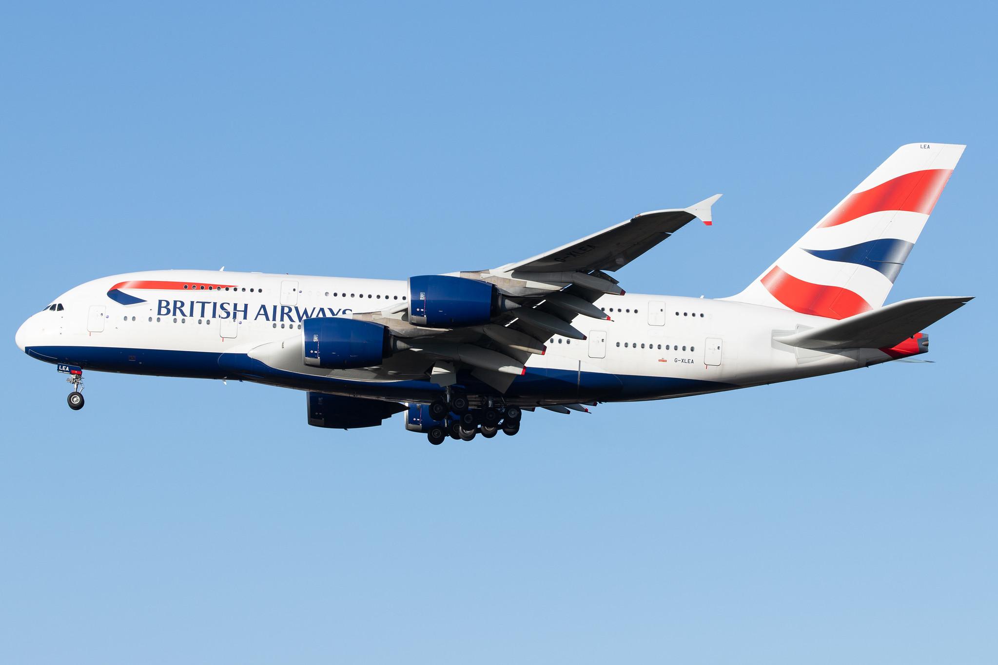 London Heathrow Airport: British Airways (BA / BAW) |  Airbus A380-841 A388 | G-XLEA | MSN 095