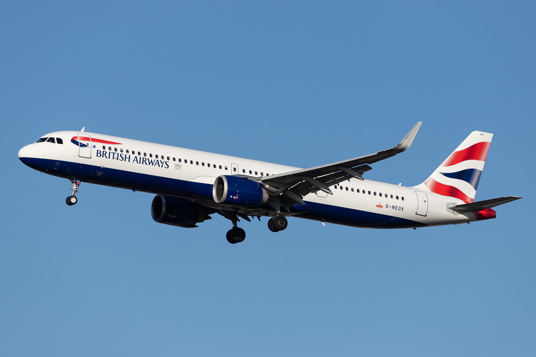 London Heathrow Airport: British Airways (BA / BAW) |  Airbus A321-251NX A21N | G-NEOX | MSN 9162