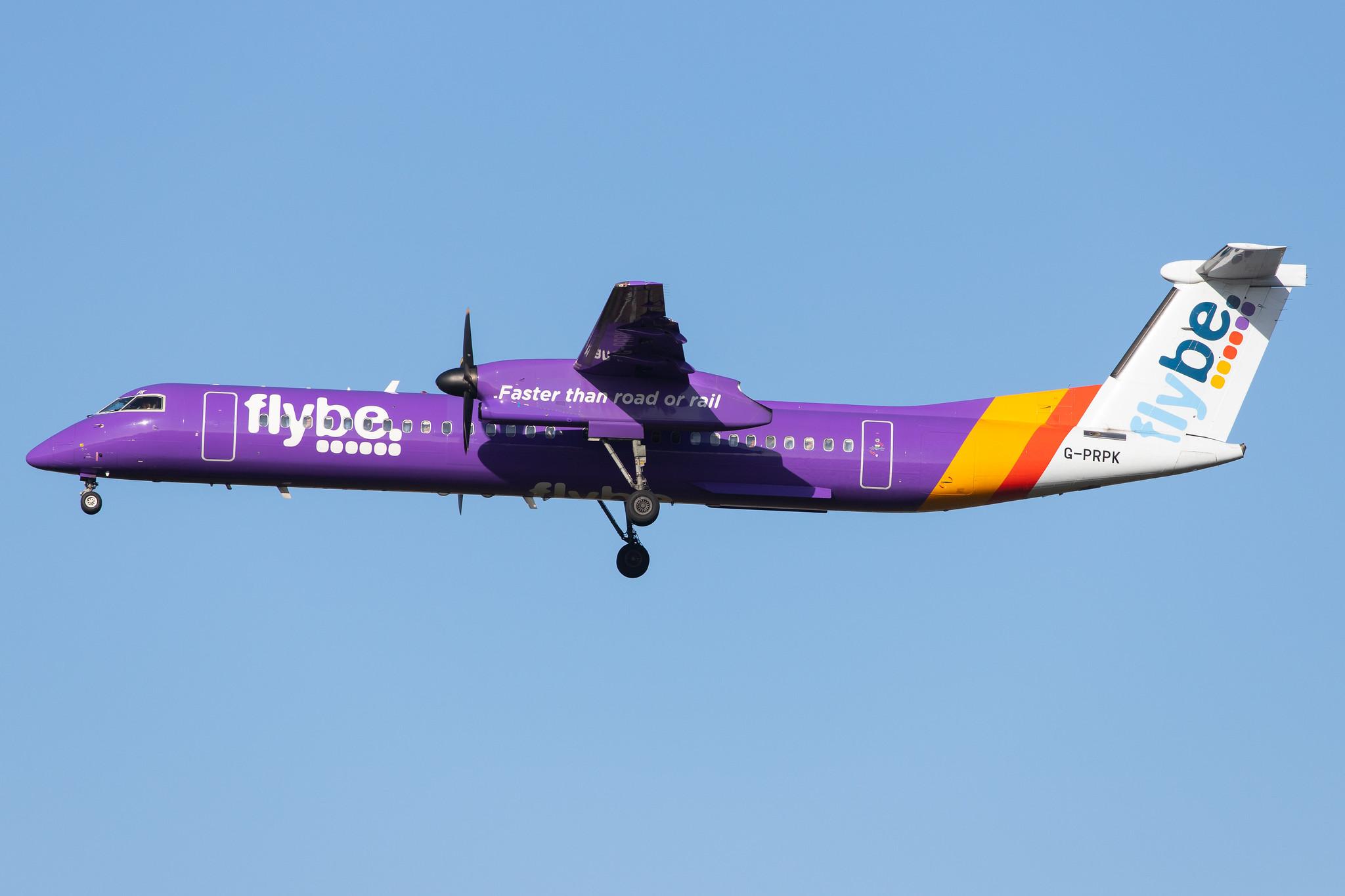 London Heathrow Airport: Flybe (BE / BEE) |  De Havilland Canada Dash 8-400 DH8D | G-PRPK | MSN 4203