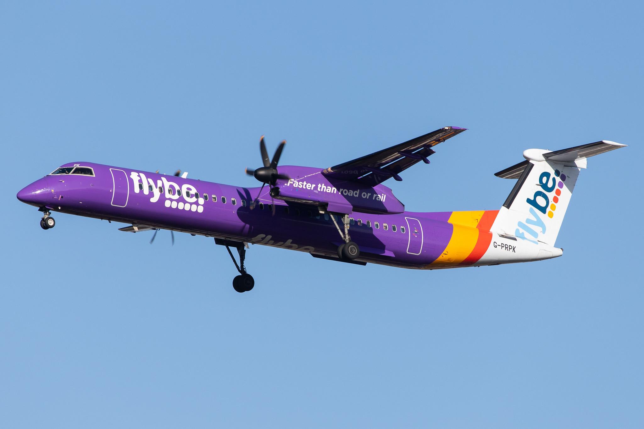 London Heathrow Airport: Flybe (BE / BEE) |  De Havilland Canada Dash 8-400 DH8D | G-PRPK | MSN 4203