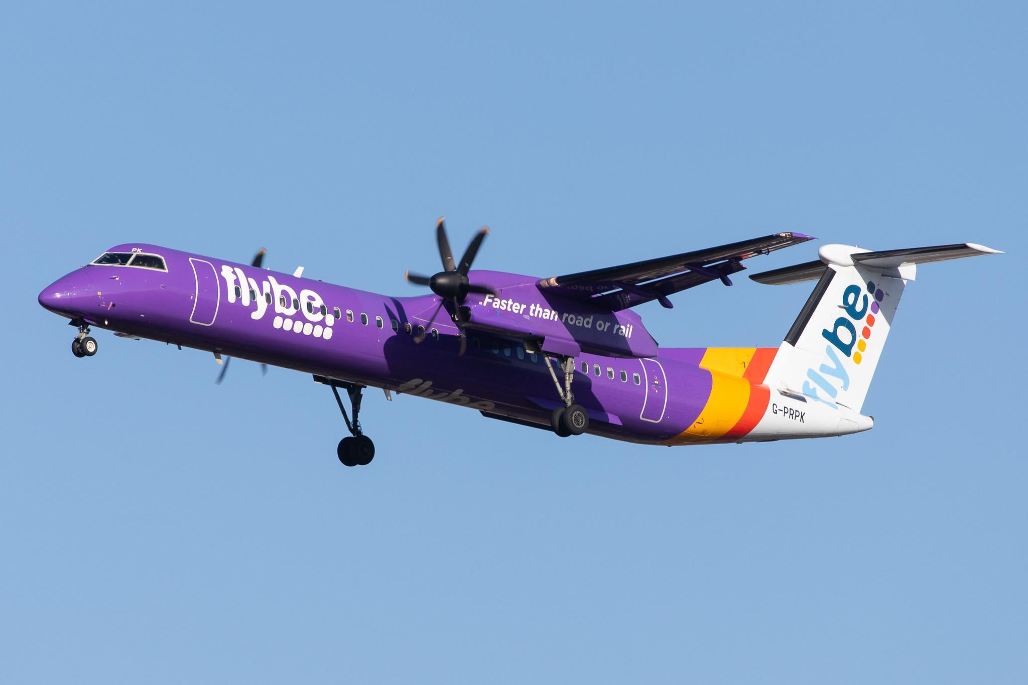 London Heathrow Airport: Flybe (BE / BEE) |  De Havilland Canada Dash 8-400 DH8D | G-PRPK | MSN 4203