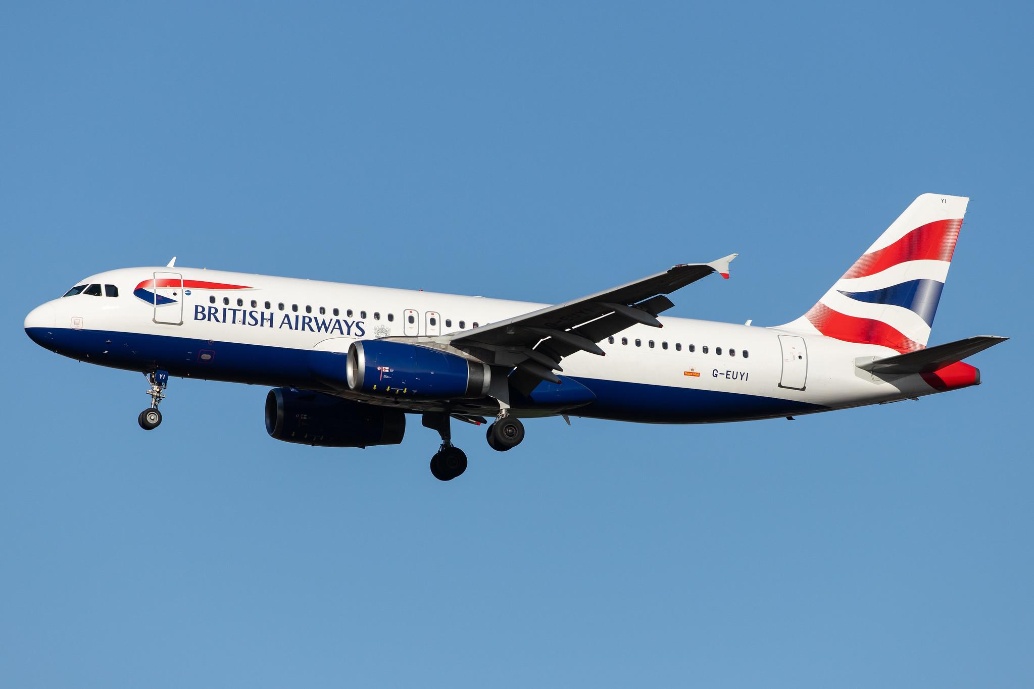 London Heathrow Airport: British Airways (BA / BAW) |  Airbus A320-232 A320 | G-EUYI | MSN 4306