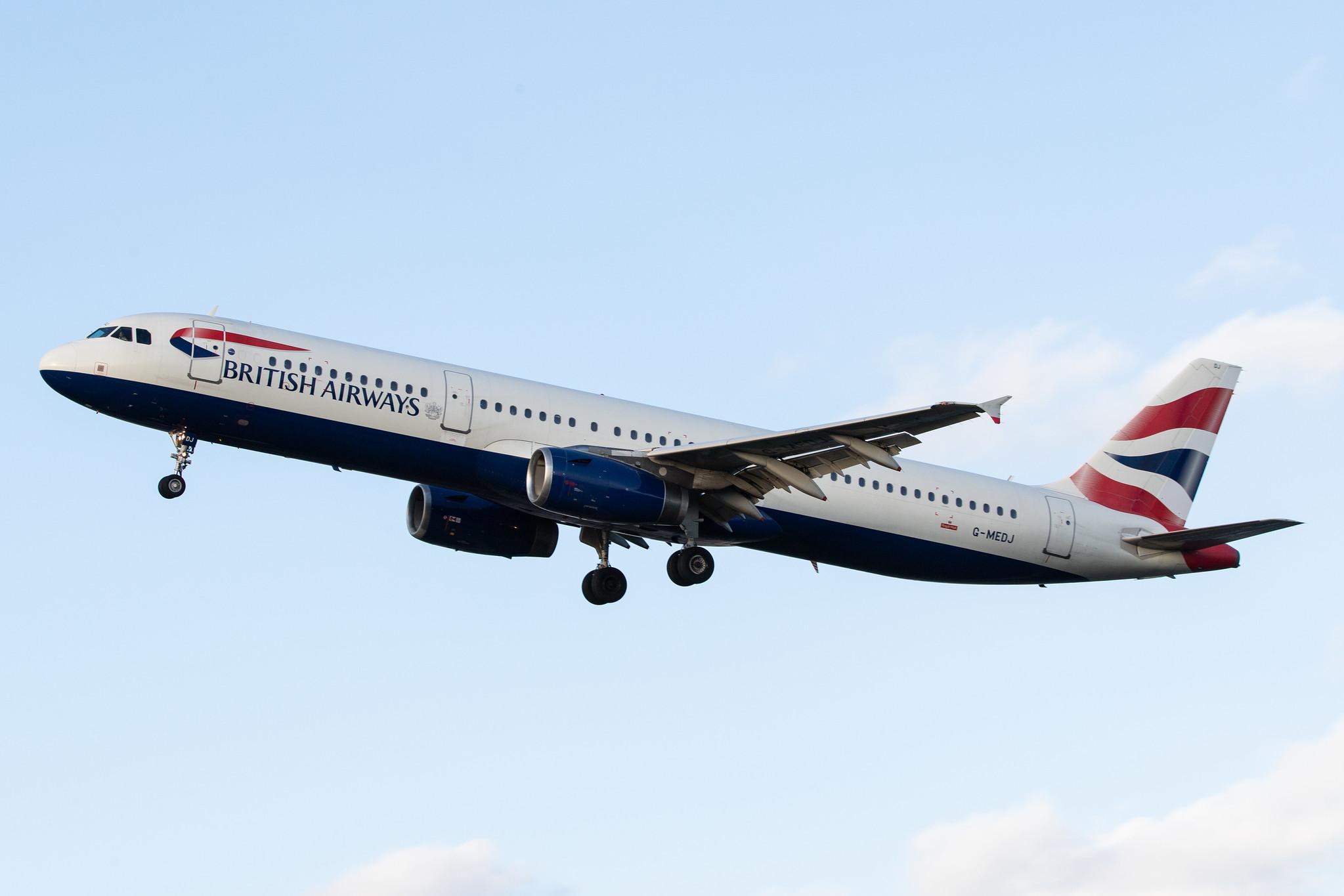 London Heathrow Airport: British Airways (BA / BAW) |  Airbus A321-231 A321 | G-MEDJ | MSN 2190