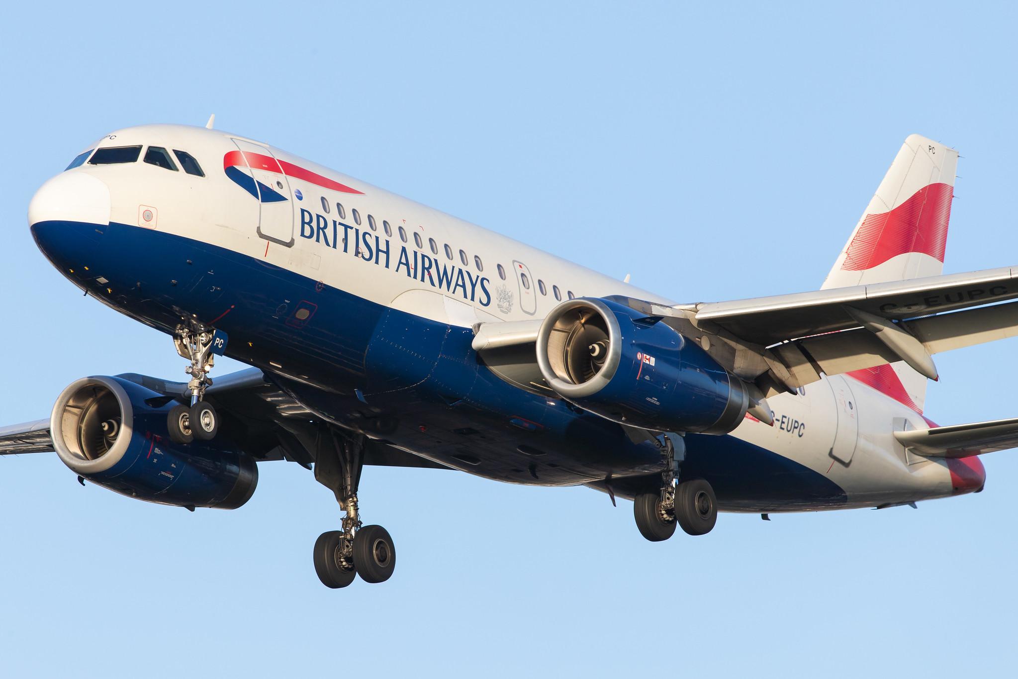 London Heathrow Airport: British Airways (BA / BAW) |  Airbus A319-131 A319 | G-EUPC | MSN 1118