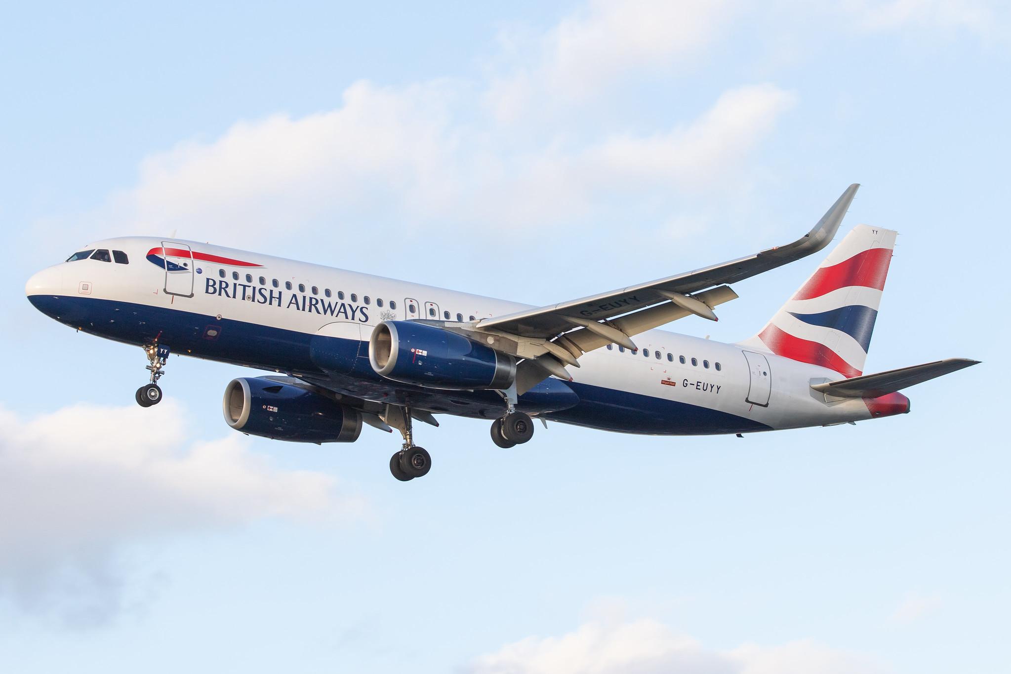 London Heathrow Airport: British Airways (BA / BAW) |  Airbus A320-214 A320 | G-EUYY | MSN 6290