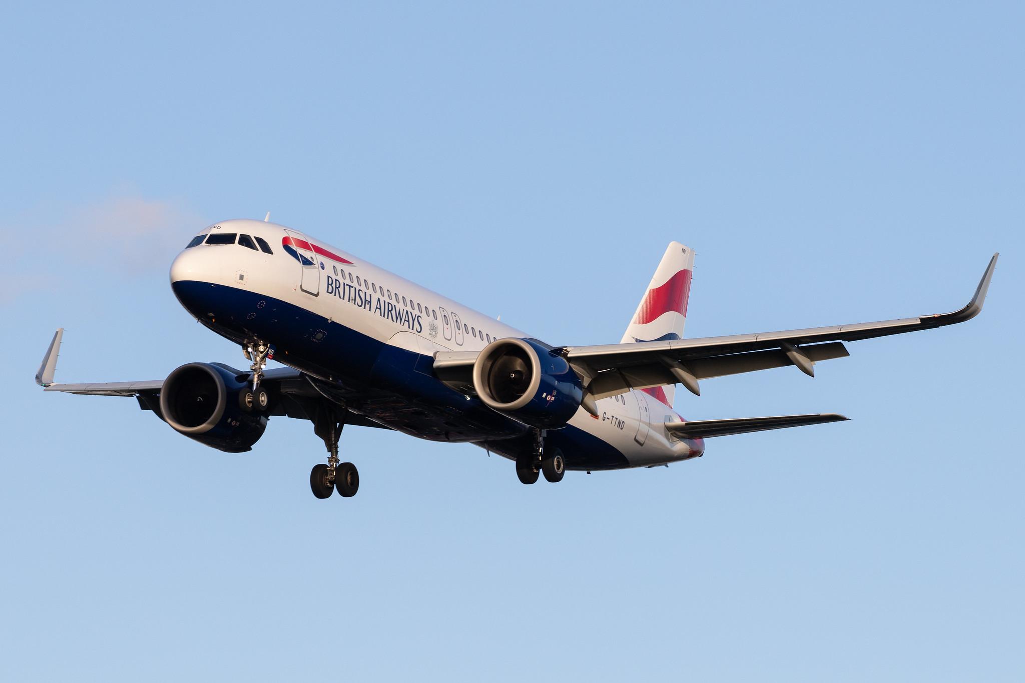 London Heathrow Airport: British Airways (BA / BAW) |  Airbus A320-251N A20N | G-TTND | MSN 8308
