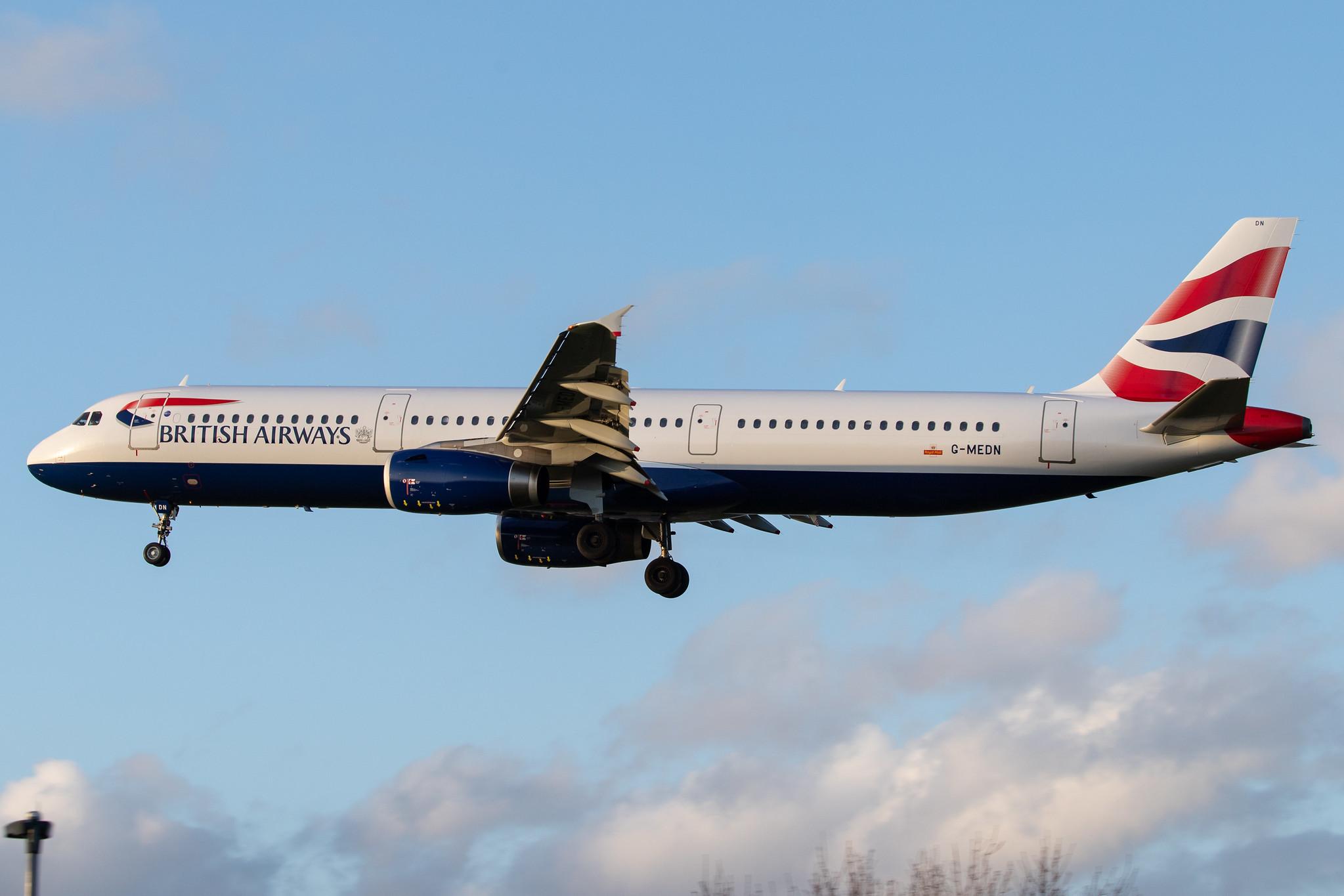 London Heathrow Airport: British Airways (BA / BAW) |  Airbus A321-231 A321 | G-MEDN | MSN 3512