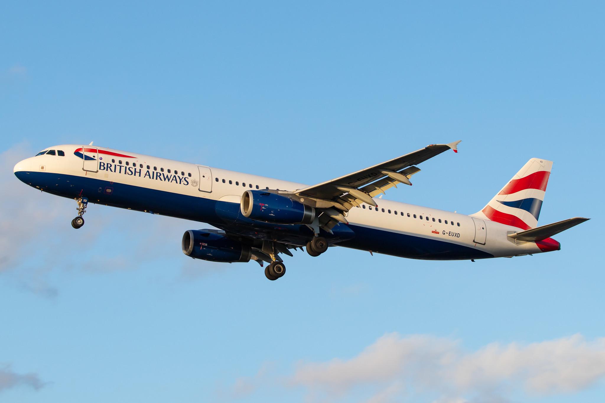 London Heathrow Airport: British Airways (BA / BAW) |  Airbus A321-231 A321 | G-EUXD | MSN 2320