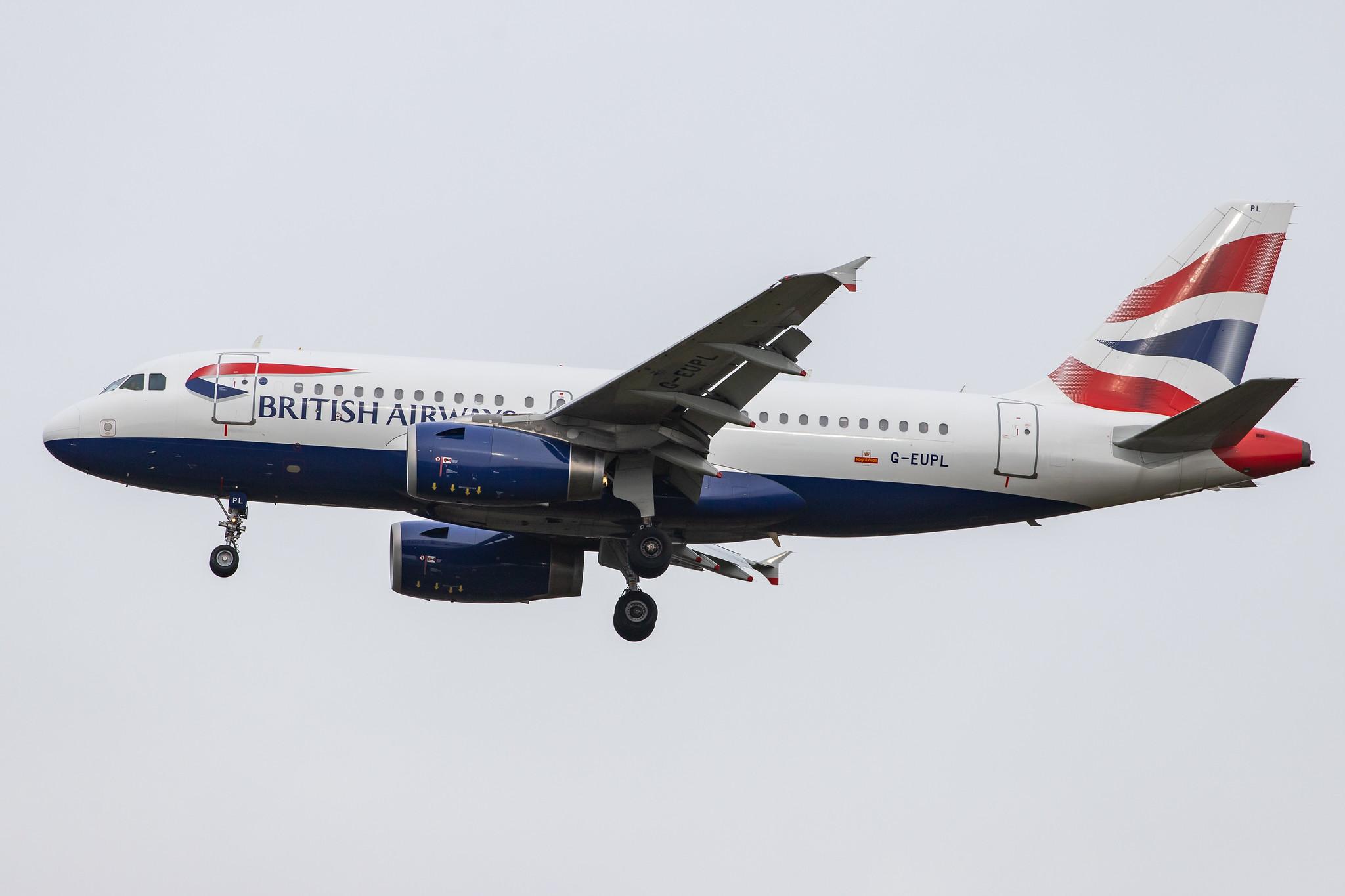 London Heathrow Airport: British Airways (BA / BAW) |  Airbus A319-131 A319 | G-EUPL | MSN 1239