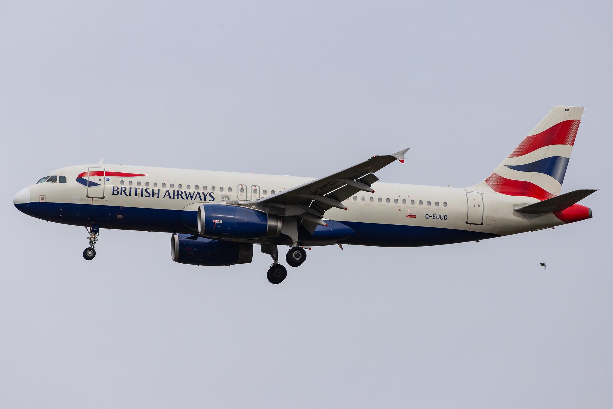 London Heathrow Airport: British Airways (BA / BAW) |  Airbus A320-232 A320 | G-EUUC | MSN 1696