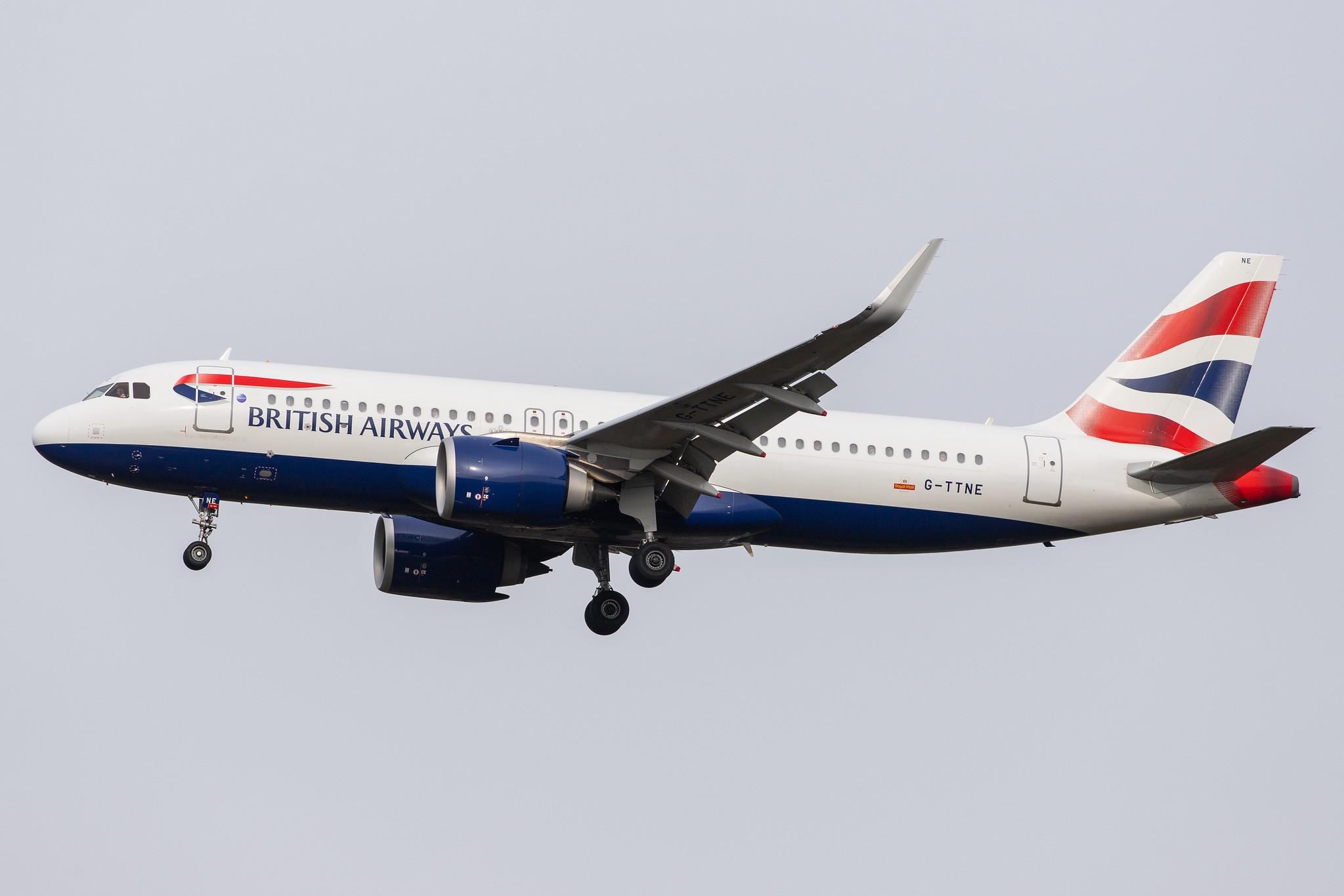 London Heathrow Airport: British Airways (BA / BAW) |  Airbus A320-251N A20N | G-TTNE | MSN 8365