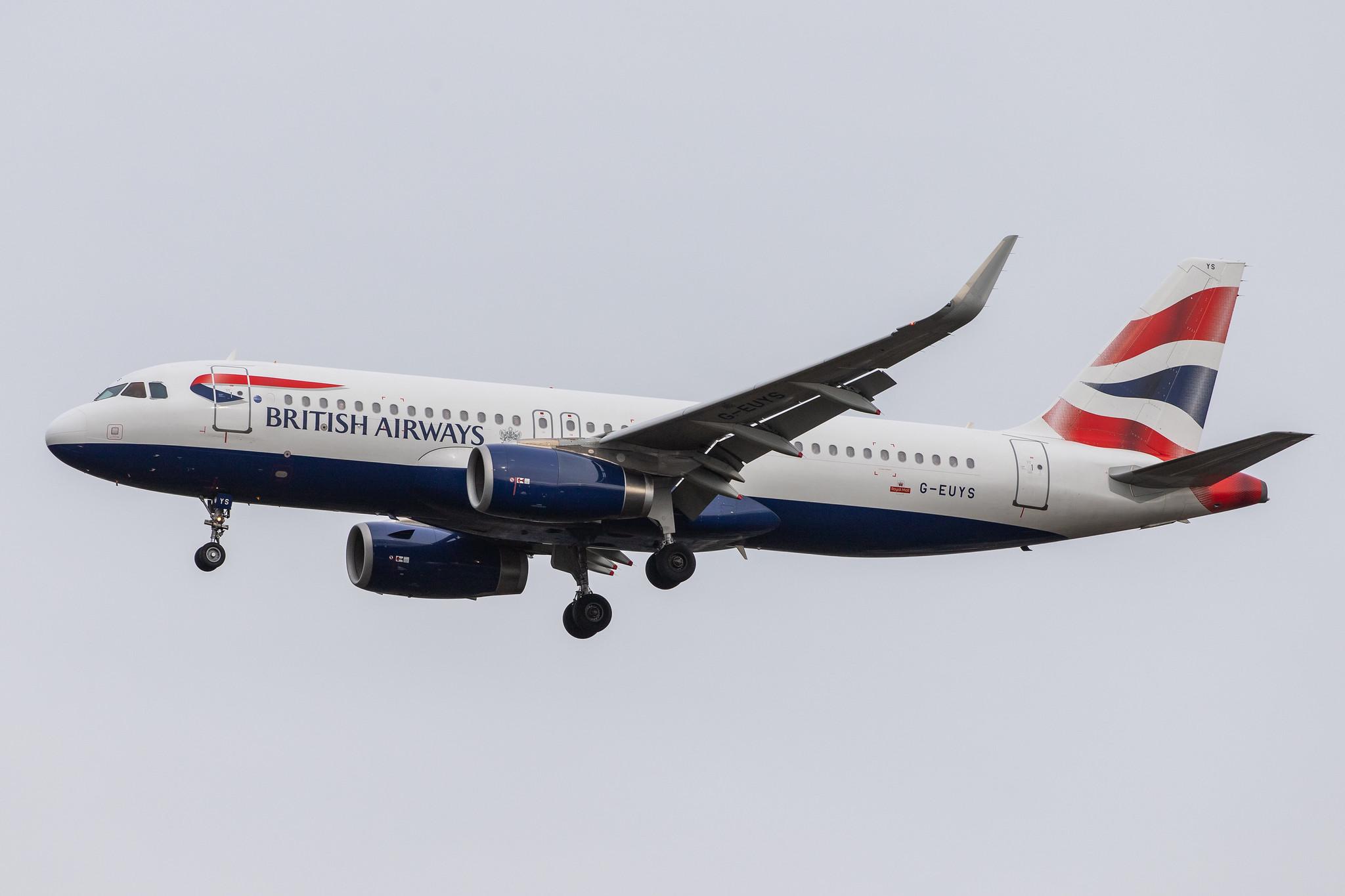London Heathrow Airport: British Airways (BA / BAW) |  Airbus A320-232 A320 | G-EUYS | MSN 5948