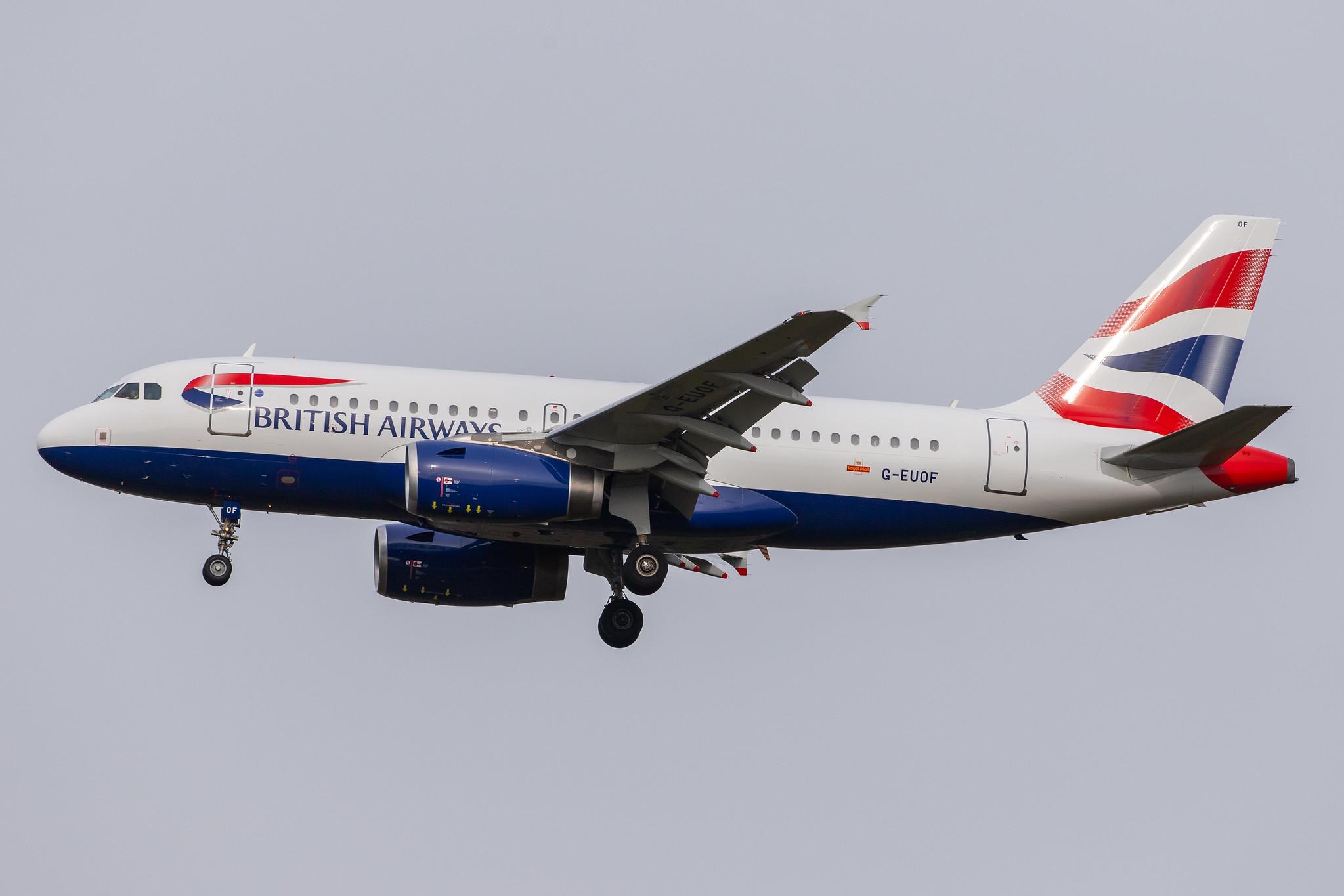 London Heathrow Airport: British Airways (BA / BAW) |  Airbus A319-131 A319 | G-EUOF | MSN 1590