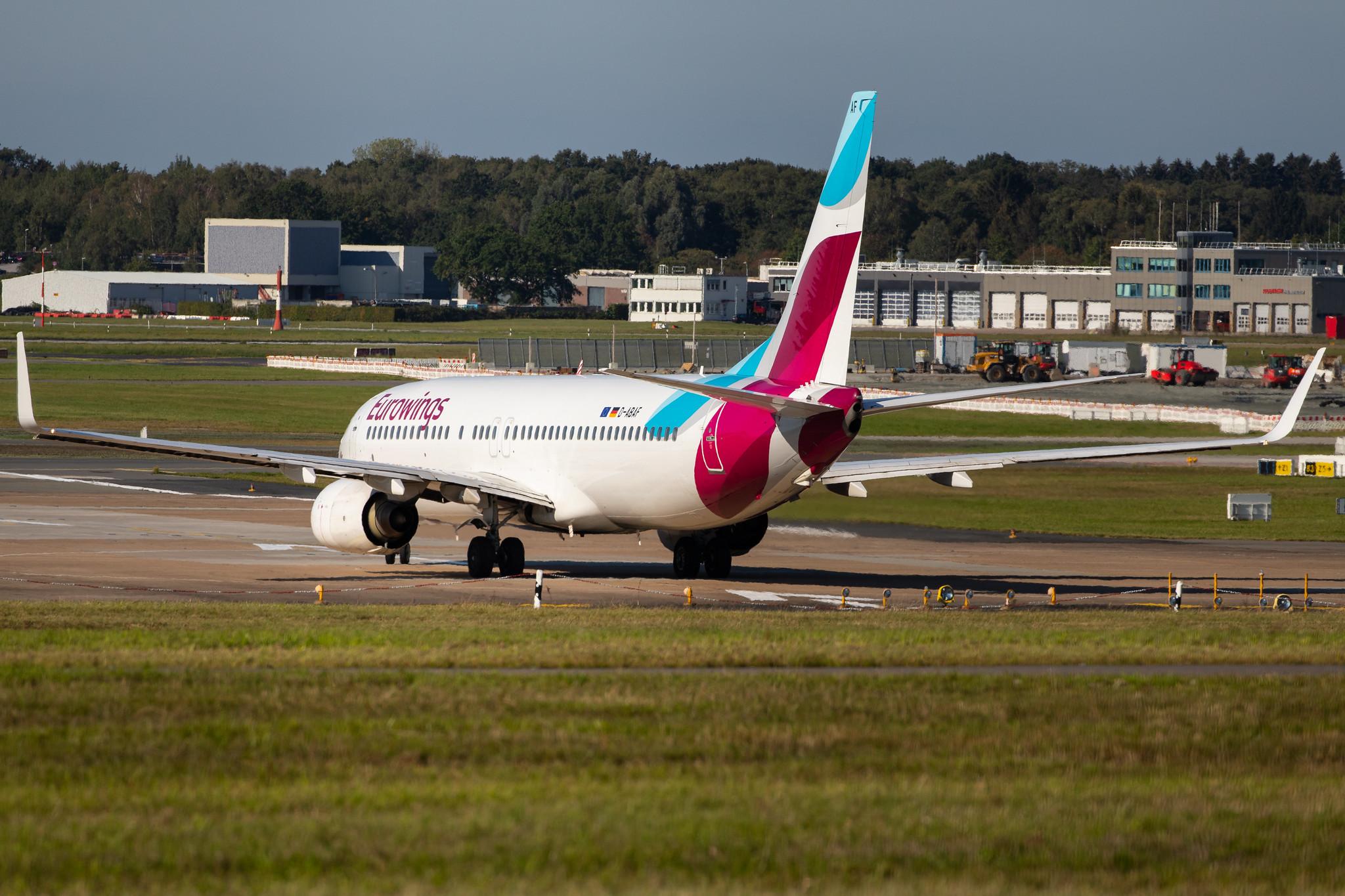 Hamburg Airport: Eurowings (EW / EWG) | Operator: TUI fly |  Boeing 737-86J B738 | D-ABAF | MSN 30878