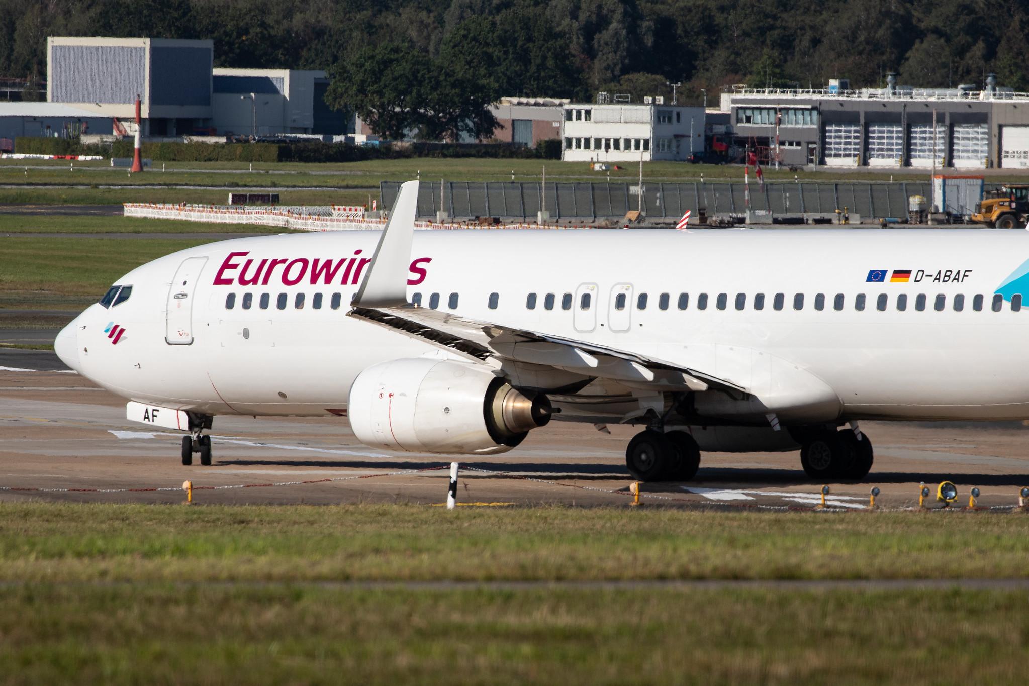 Hamburg Airport: Eurowings (EW / EWG) | Operator: TUI fly |  Boeing 737-86J B738 | D-ABAF | MSN 30878