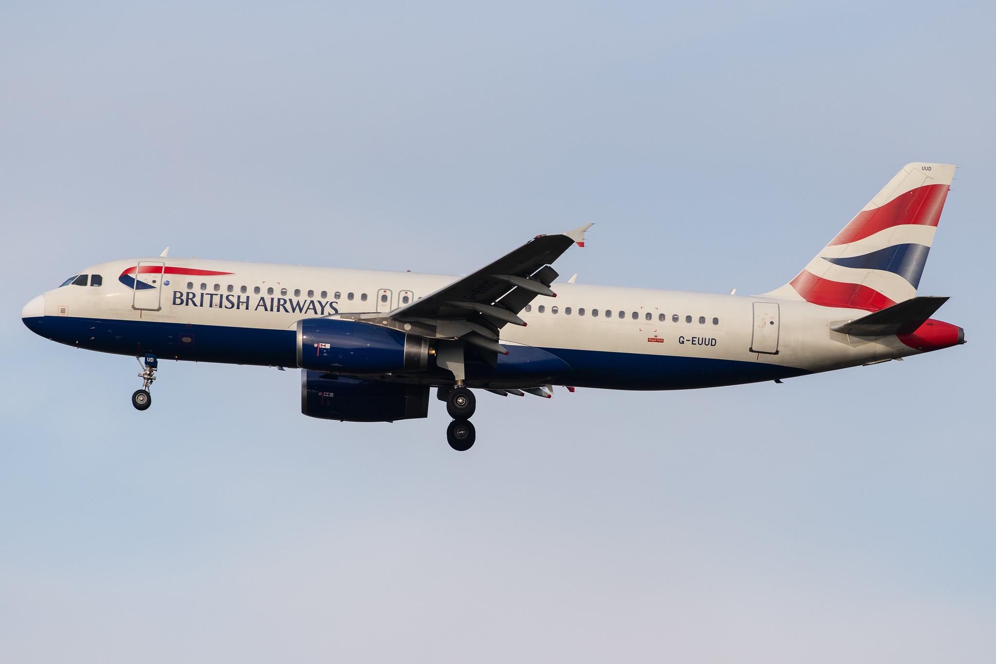 London Heathrow Airport: British Airways (BA / BAW) |  Airbus A320-232 A320 | G-EUUD | MSN 1760