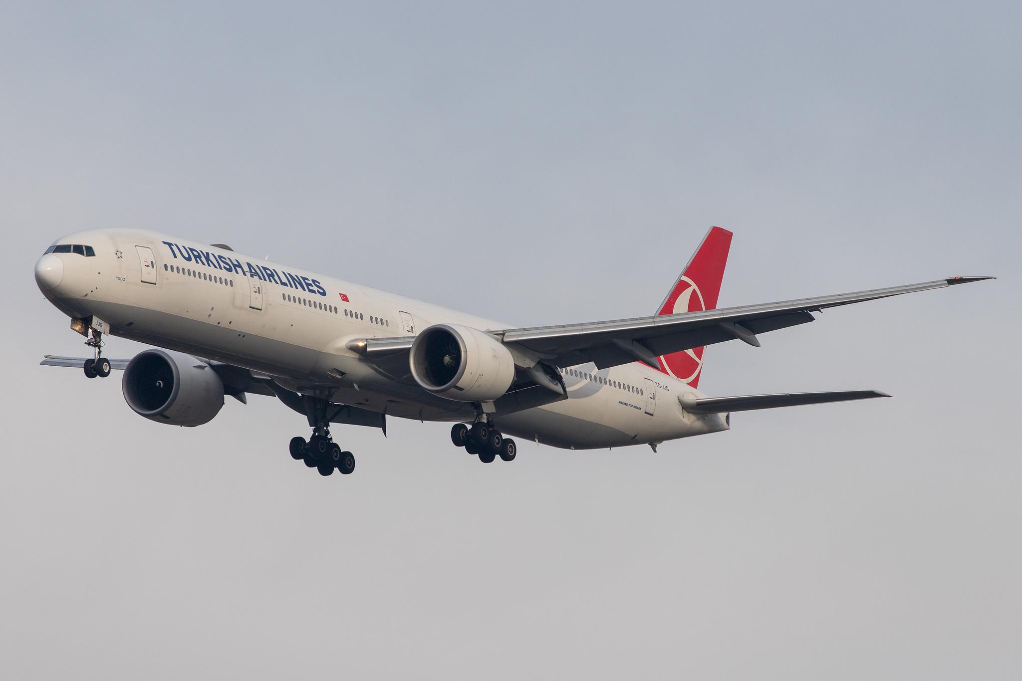 London Heathrow Airport: Turkish Airlines (TK / THY) |  Boeing 777-3F2(ER) B77W | TC-JJG | MSN 40791