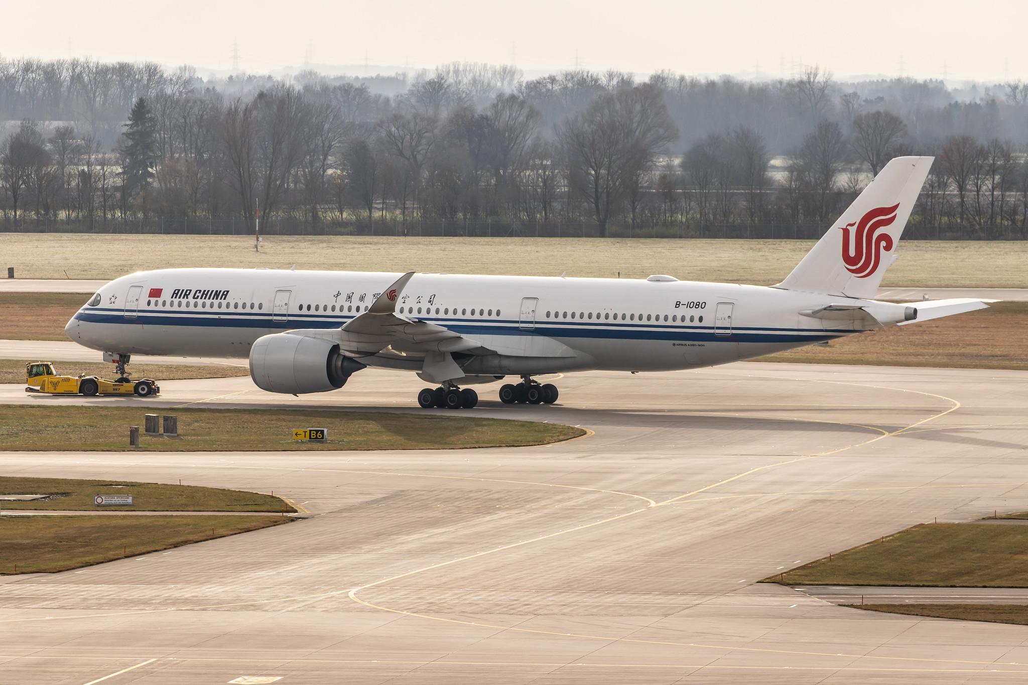 Munich Airport: Air China (CA / CCA) |  Airbus A350-941 A359 | B-1080 | MSN 247
