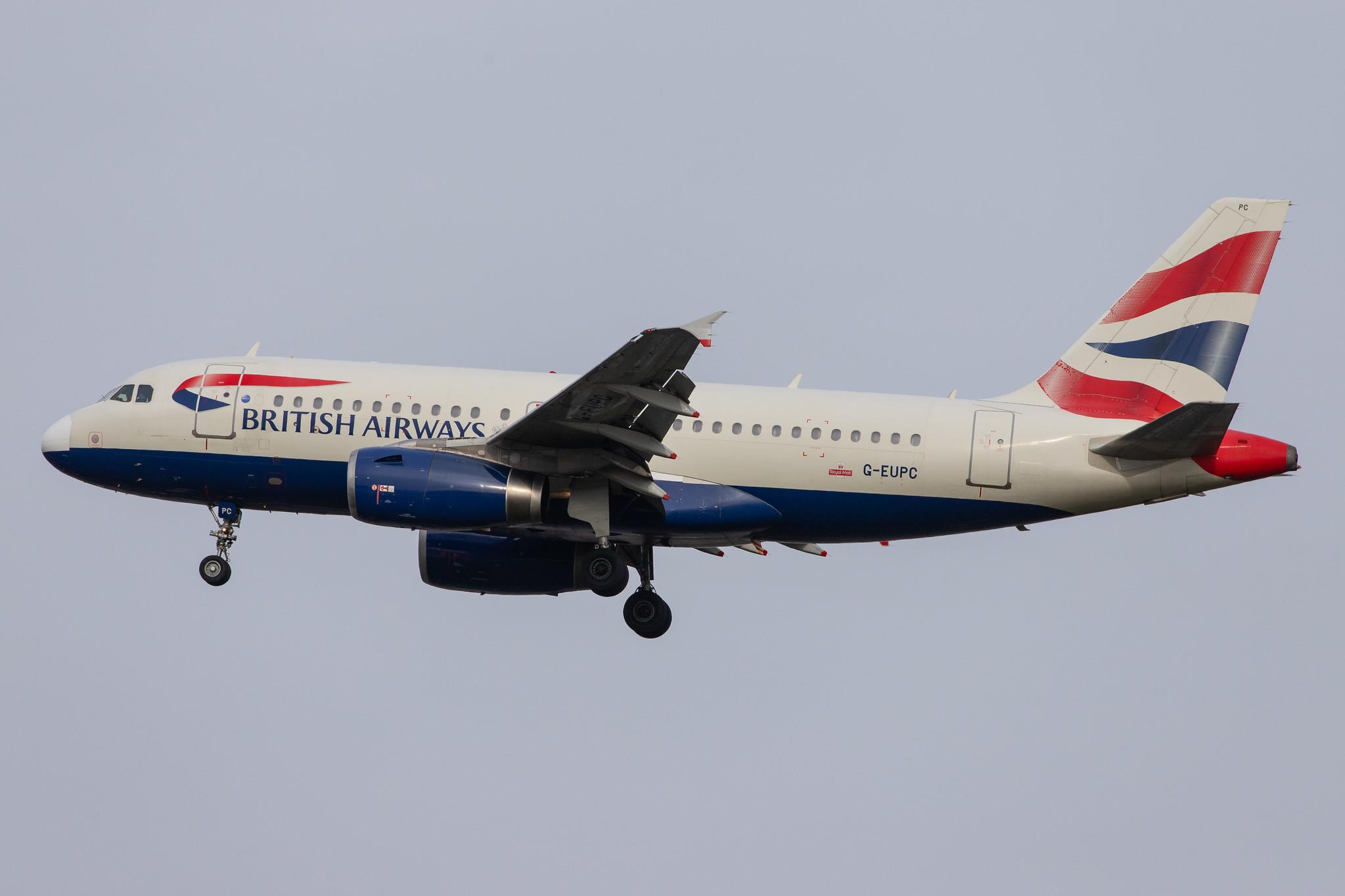 London Heathrow Airport: British Airways (BA / BAW) |  Airbus A319-131 A319 | G-EUPC | MSN 1118