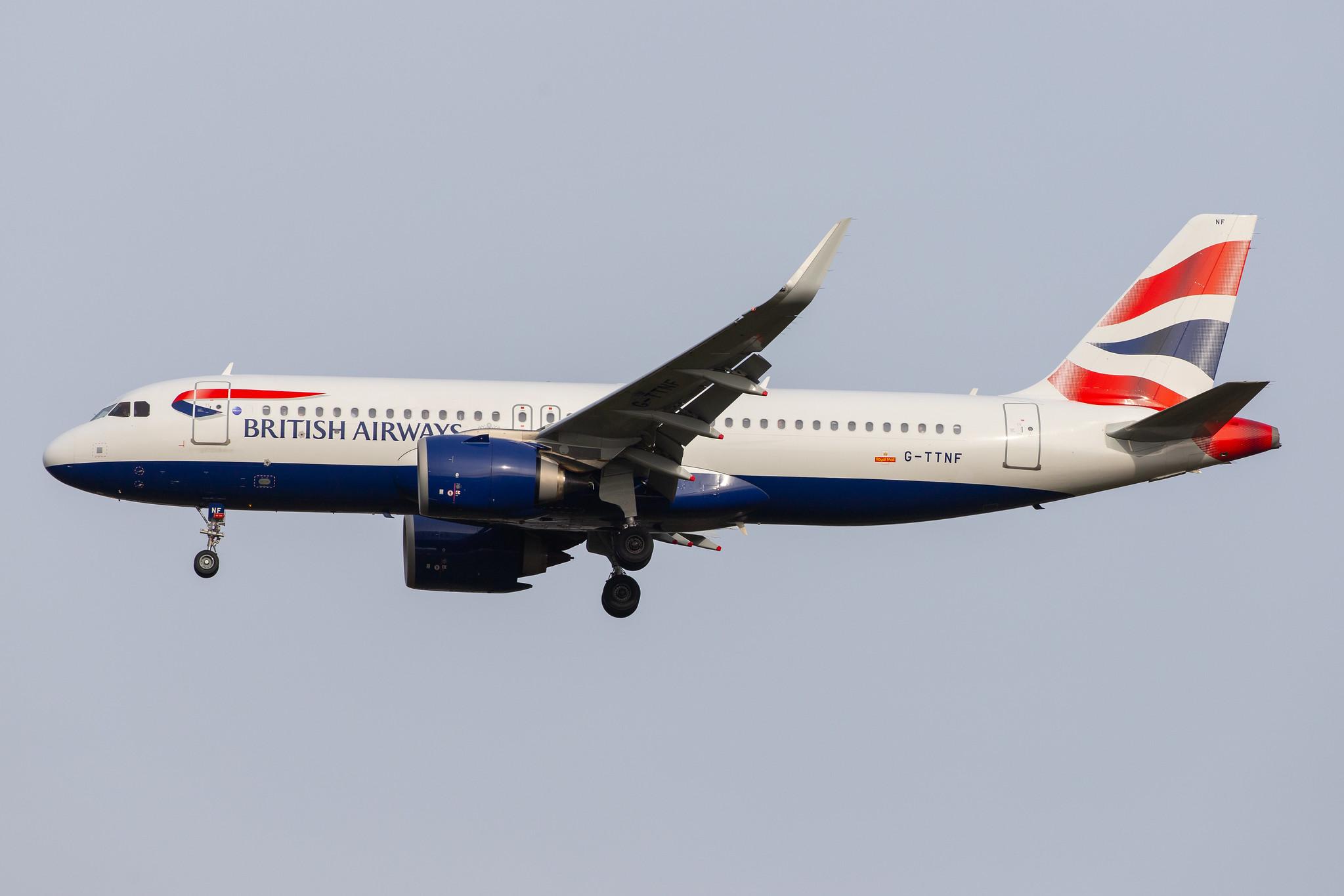 London Heathrow Airport: British Airways (BA / BAW) |  Airbus A320-251N A20N | G-TTNF | MSN 8408