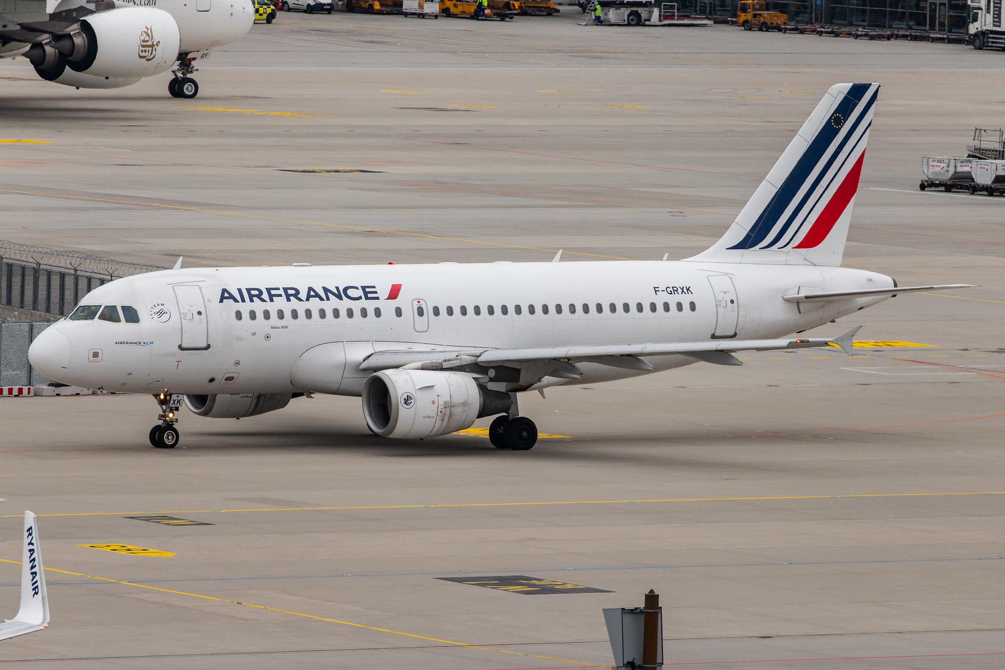 Munich Airport: Air France (AF / AFR) |  Airbus A319-111 A319 | F-GRXK | MSN 2716