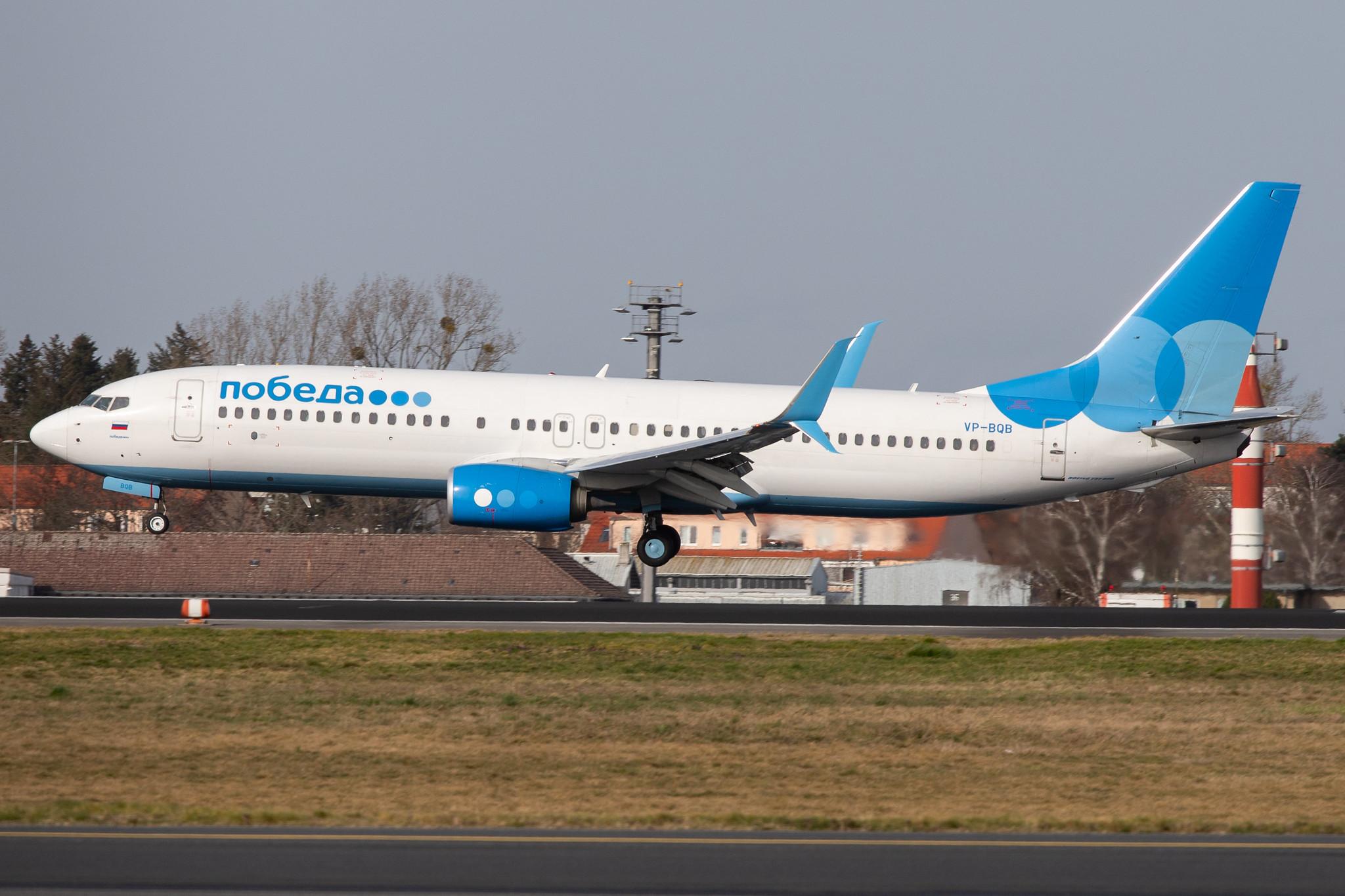 Flughafen Berlin Tegel (TXL): Pobeda (DP / PBD) |  Boeing 737-8MC B738 | VP-BQB | MSN 64862