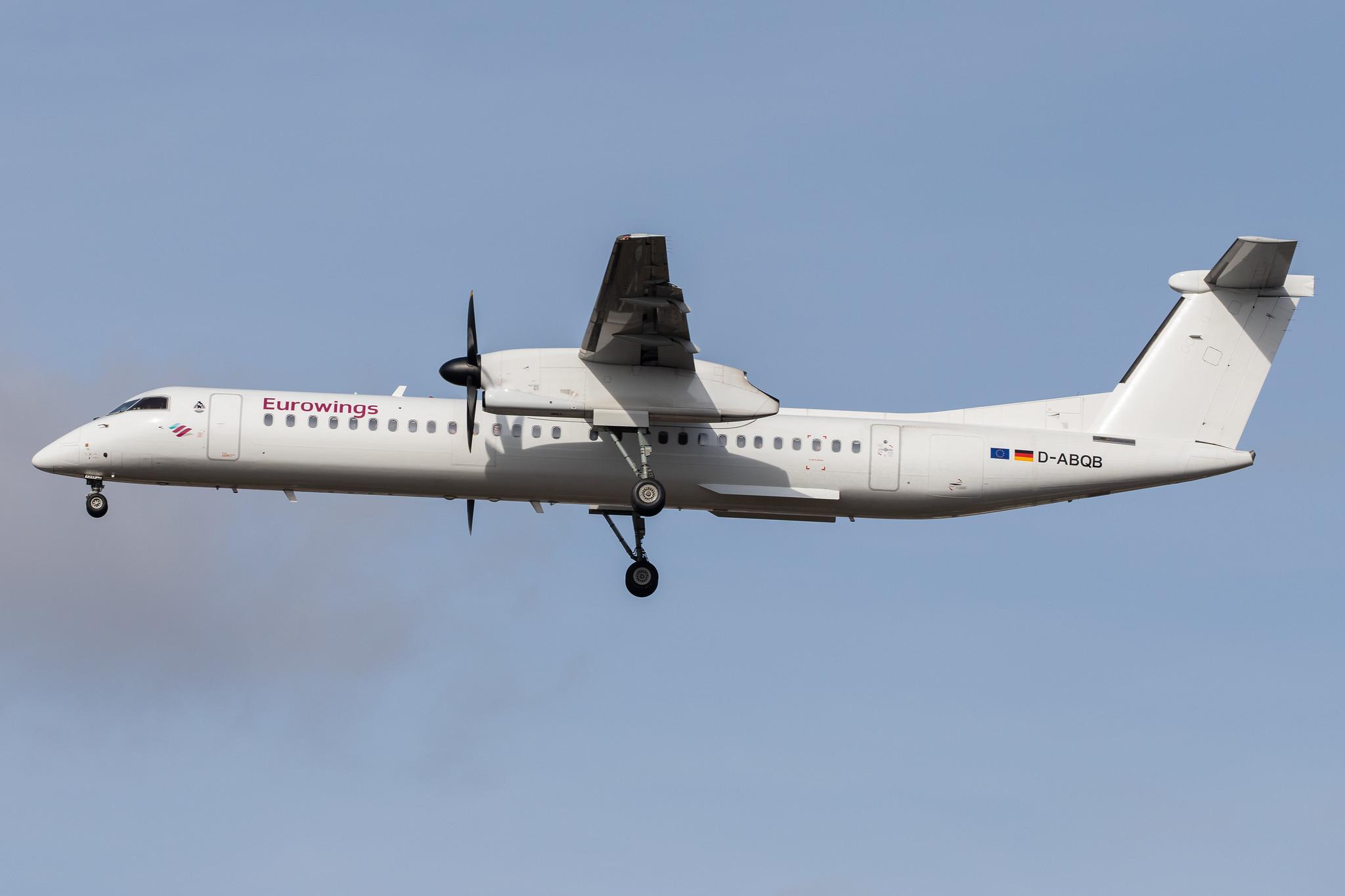 Flughafen Berlin Tegel (TXL): Eurowings (EW / EWG) | Operator: Luftfahrtgesellschaft Walter |  De Havilland Canada Dash 8-400 DH8D | D-ABQB | MSN 4226
